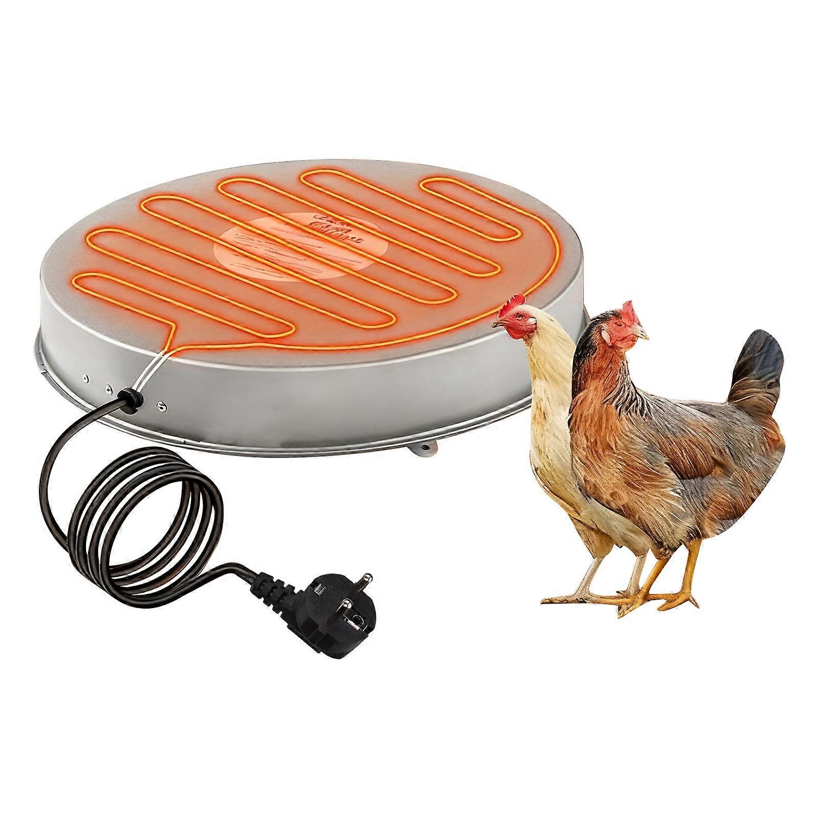 Poultry Water Heater Base Temperature Control For Backyard Coops Poultry Waterer Heated Base Metal Multicolor