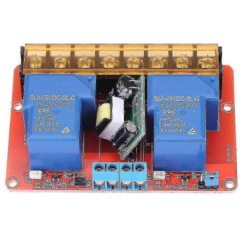 AC100V-250V 30a High Power 2-Channel Relay Module DC5V Support High/Low Level Trigger for Arduino Relay DLHTI 25-26