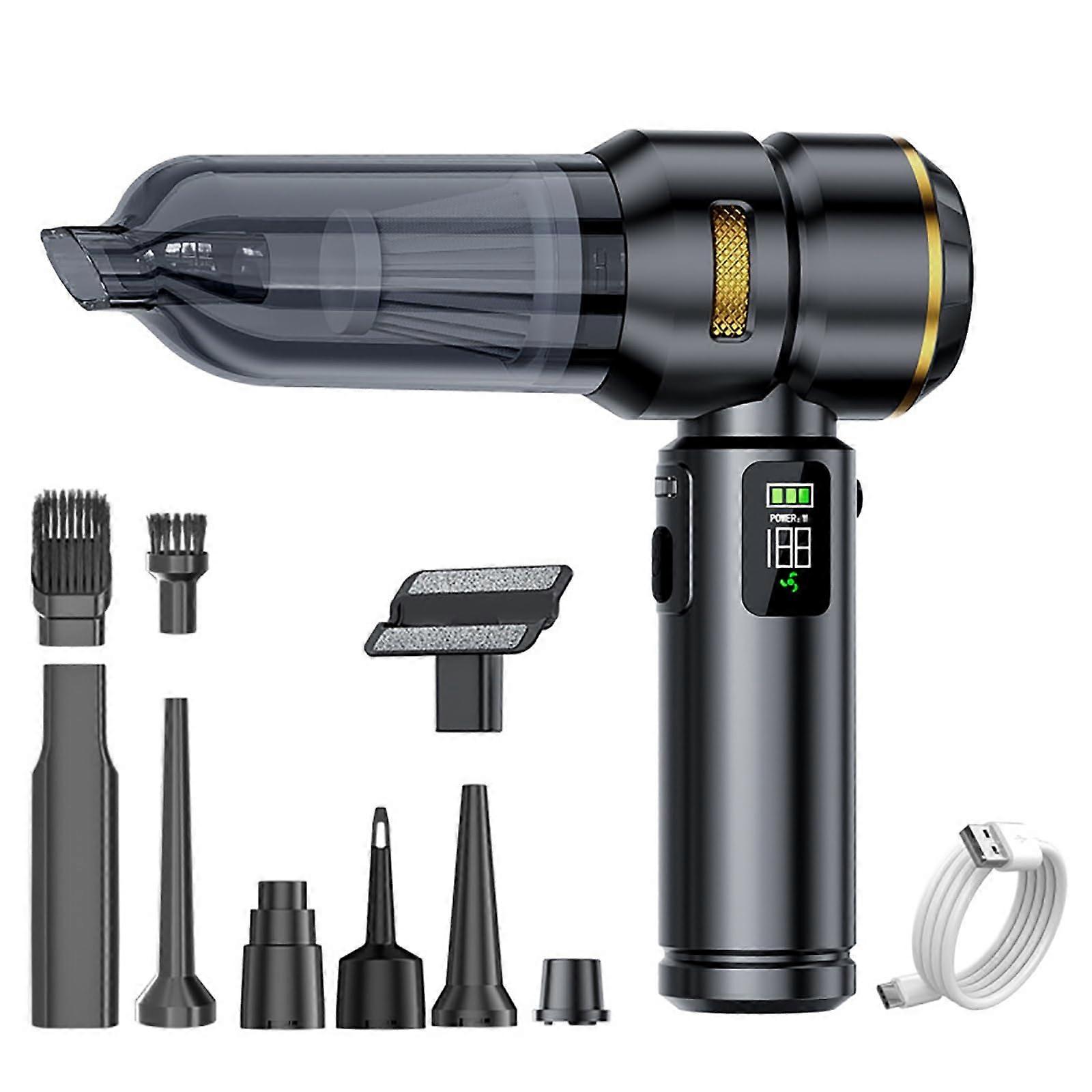 Cordless Handheld Vacuum Cleaner Wet Dry with Waterproof Design for Kitchen, Car, Workshop Use Black