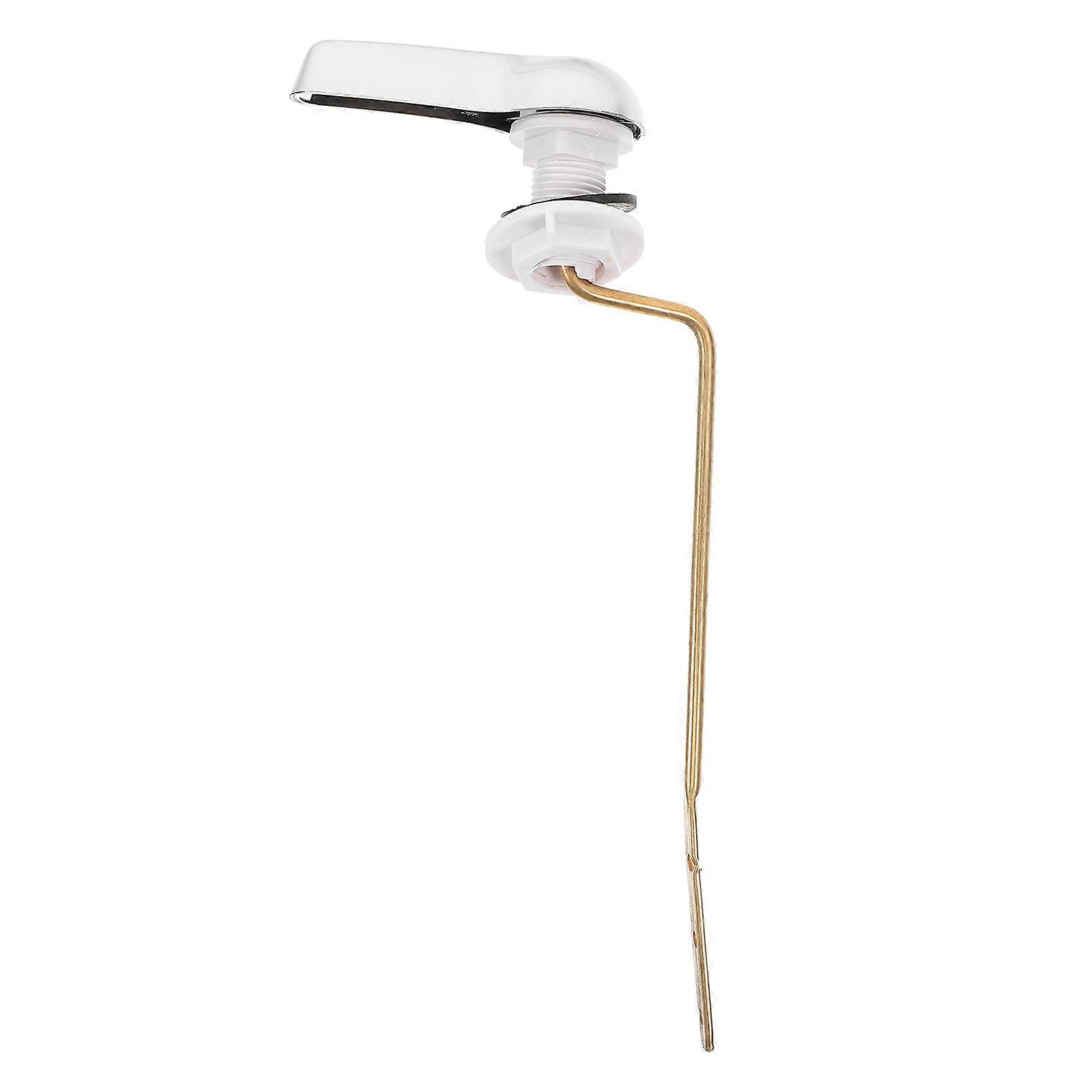 Front Mount Toilet Handle Lever Toilet Lever Replacement Silver ABS
