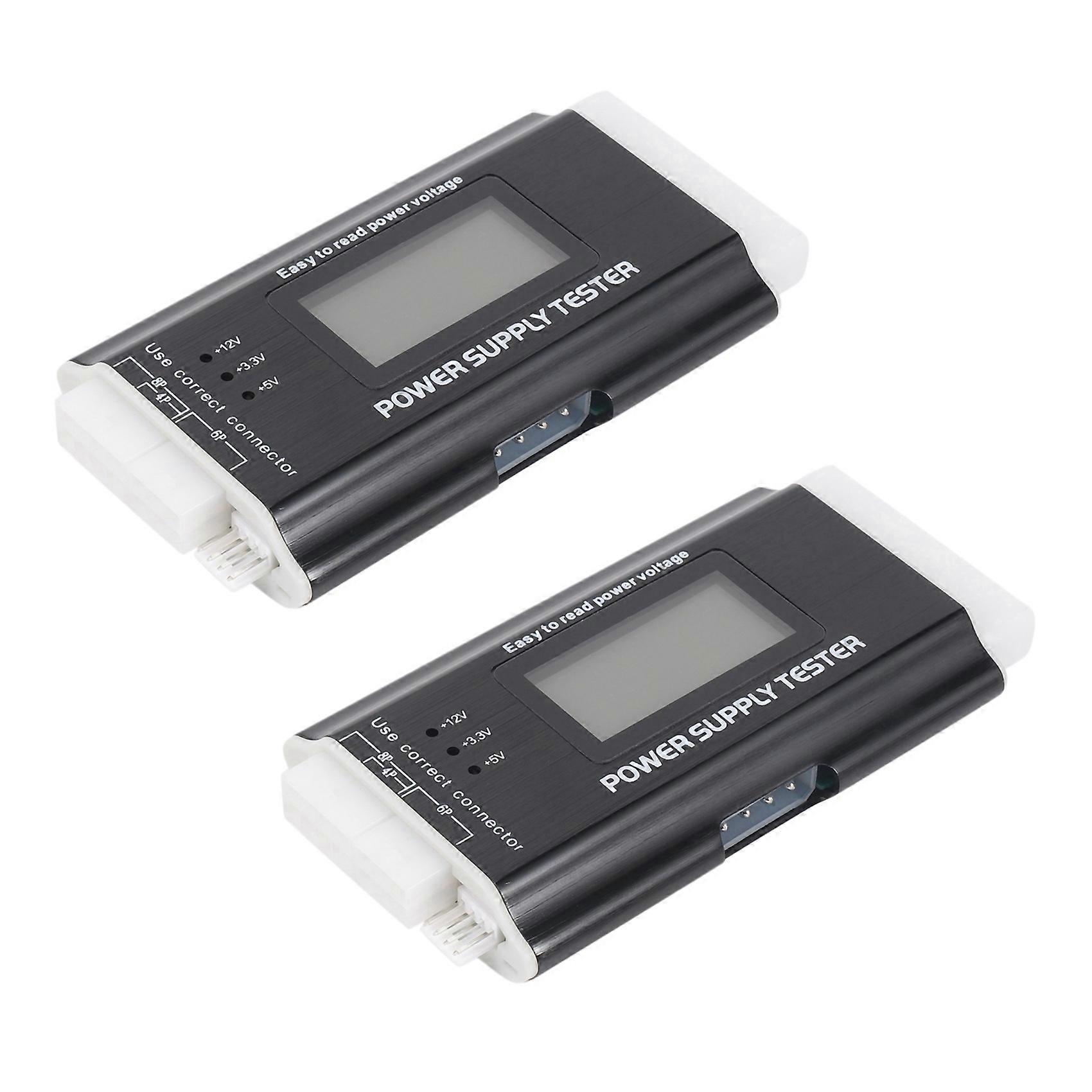 2X ATX, BTX, ITX Power Supply Tester with LCD Display
