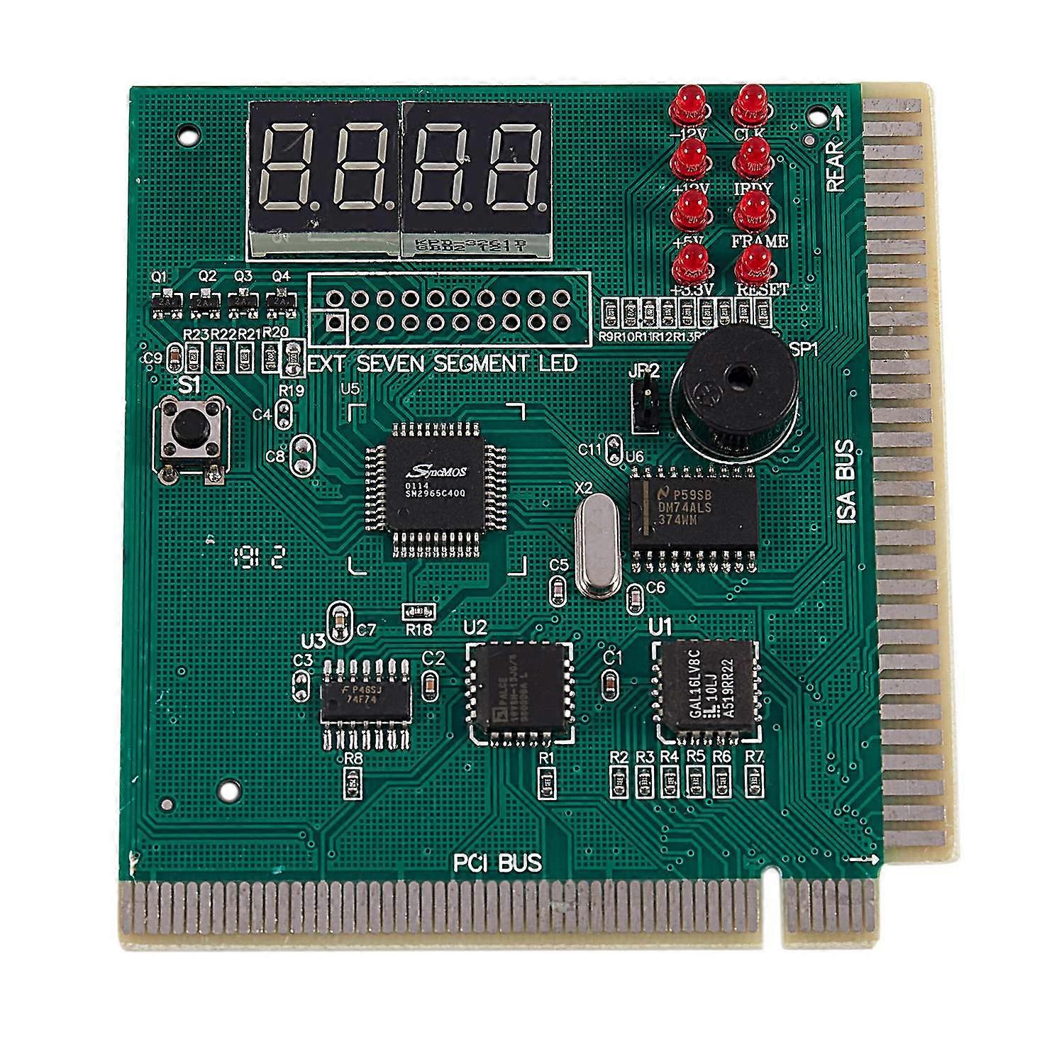 PC Motherboard Diagnostic Card 4-Digit PCI/ISA POST Code Analyzer