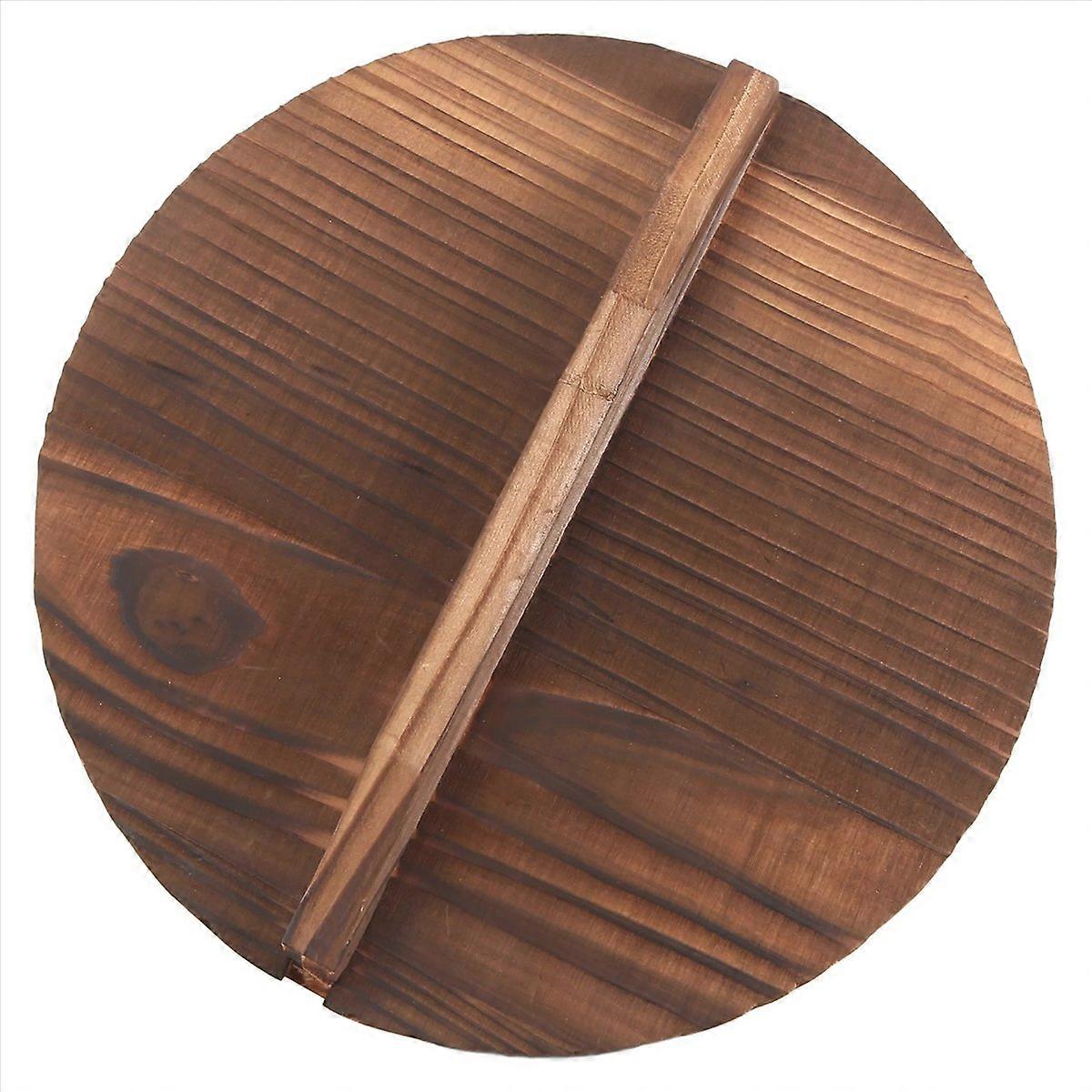 Kitchen Multi-Functional Wooden Pot Cover Handle Pan Lid 26cm