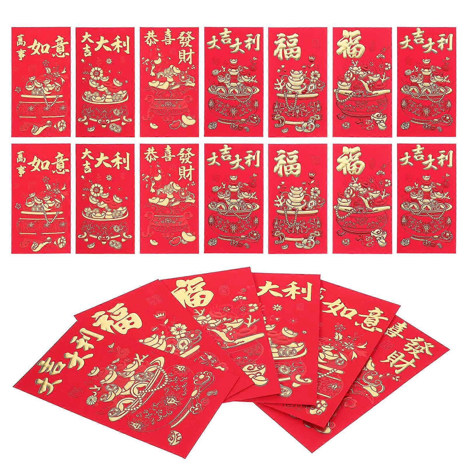 Dragon Paper Red Packets Paper Envelopes for 60Pcs
