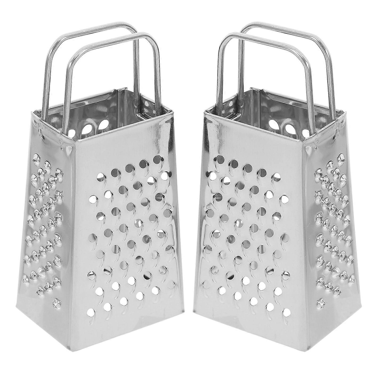 Small Cheese Stainless Steel for Potato Shredding 2Pcs Mini Set