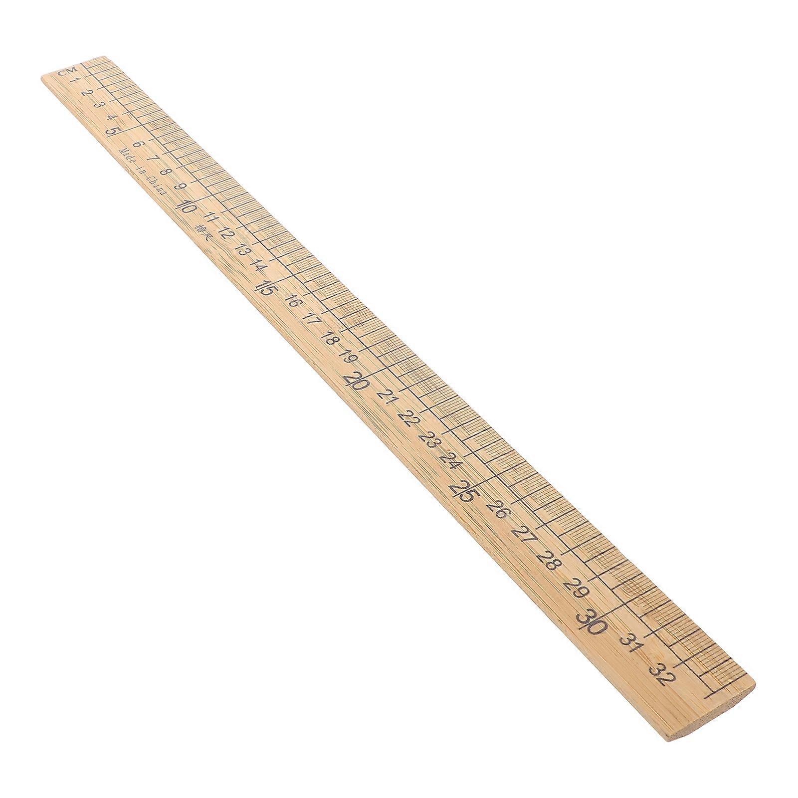 Brown Bamboo Ruler for Dressmaking Cutting Pattern Ruler Tool