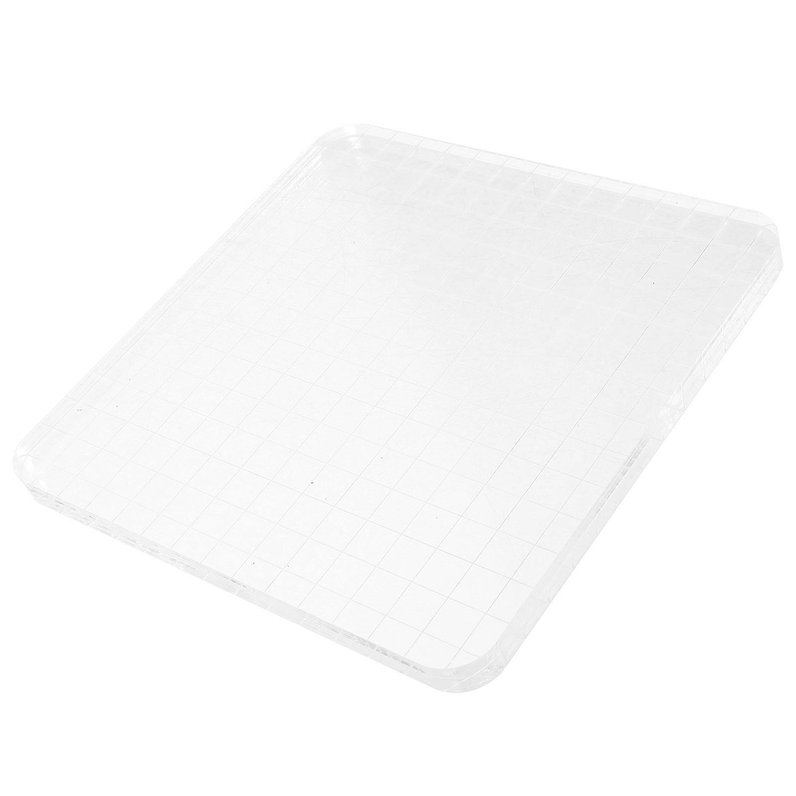 Clear Acrylic Stamp Block for Stamping Projects 2Pcs Transparent Tool