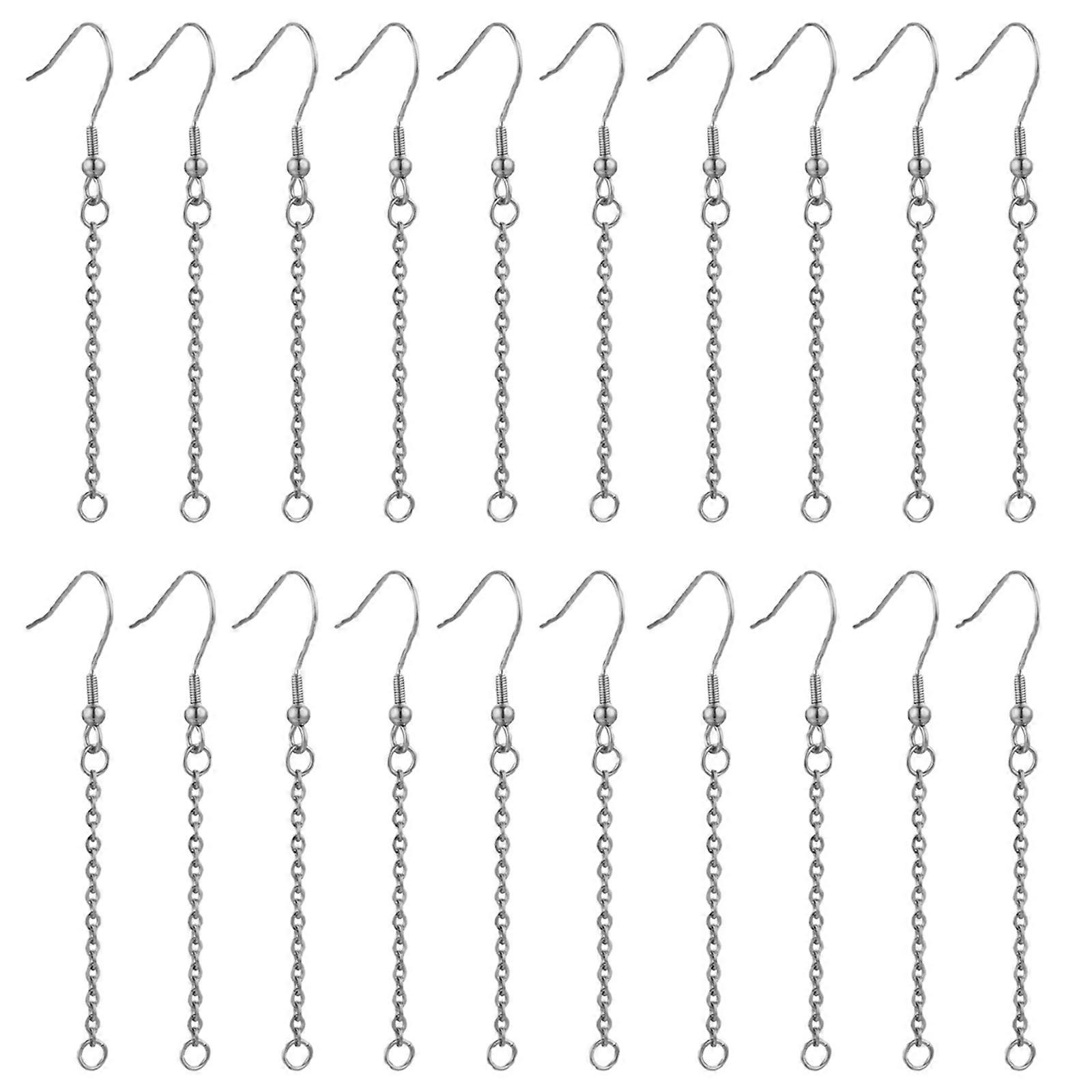 Adjustable Length Chains Alloy Extension Extended Tail Chain Versatile Ear Hooks Wire for DIY Jewelry Making Findings  Silver