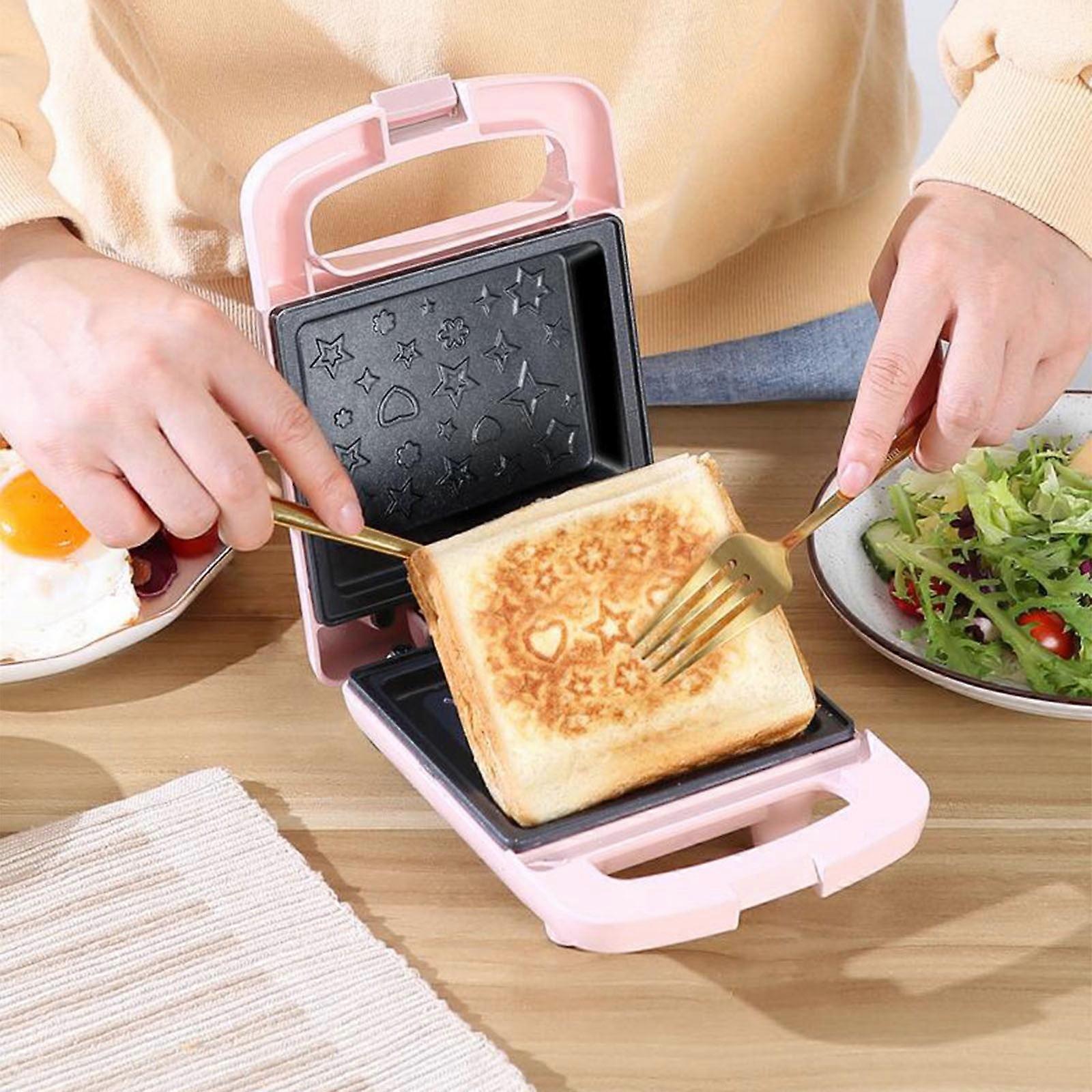 ZZkhGo Holiday Saving Bread Maker - Toaster - Double Sided Heating Mini Breakfast Machine - Multifunctional Sandwich Press