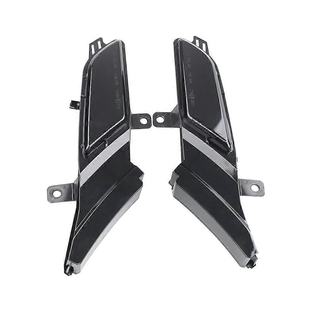 LED Side Marker Lights Dynamic Amber Turn Signal Compatible with Porsche Cayenne 2007-2010 Black Plug and Play