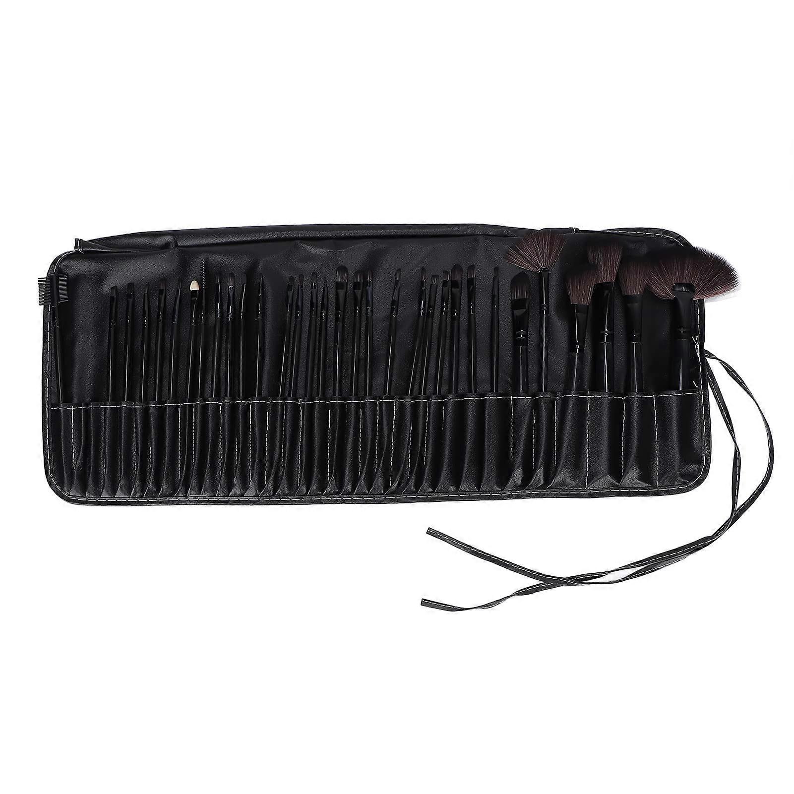 32 Piece Makeup Brush Set with Soft Dense Bristles and Ergonomic Handles, Complete Professional Kit