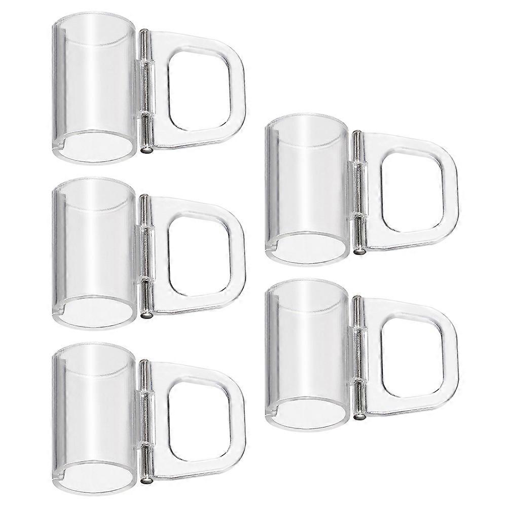 5Pcs Transparent Roller Shades Pull Handles for Home Window Use Cordless