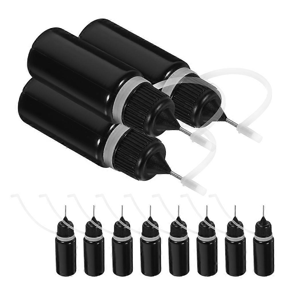 15Pcs Glue Bottle for Glue Precision Application Black Plastic