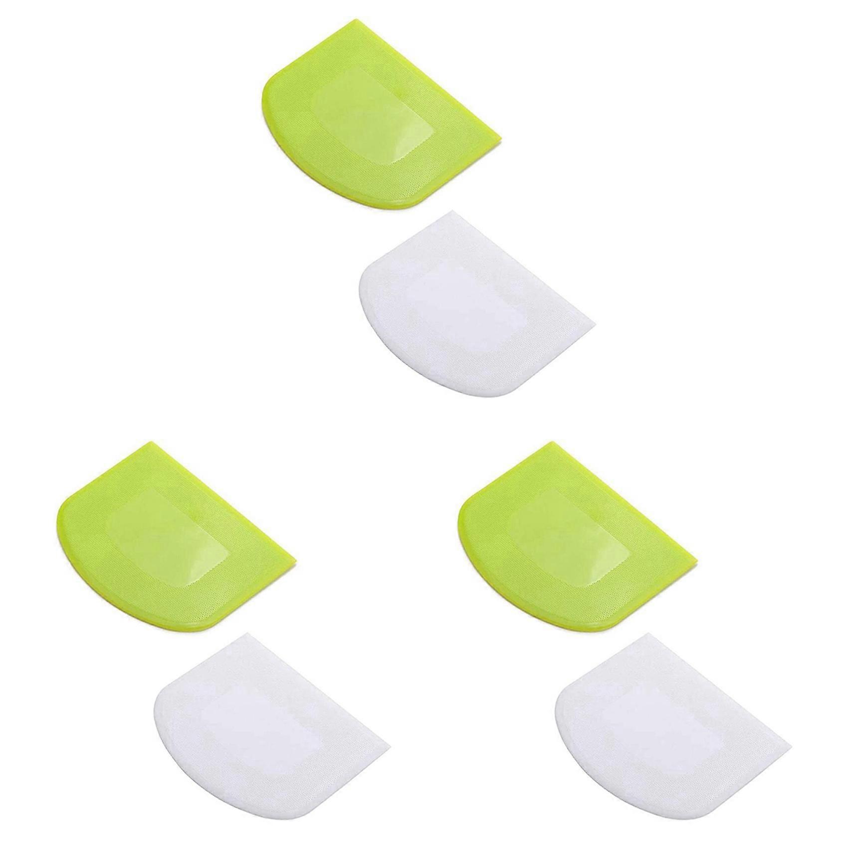 6 Pieces Dough Scraper Bowl Scraper Food-Safe Plastic Dough Cutter Flexible Plastic Scraper Practical Bench Scraper