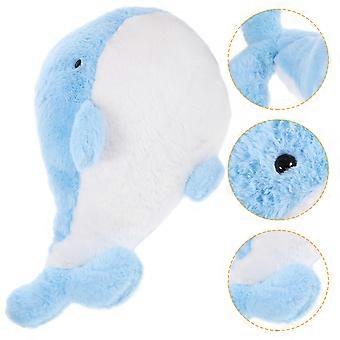 Stuffed Whale Doll Plush Toy for Decor Sky-Blue Supple Whale Doll