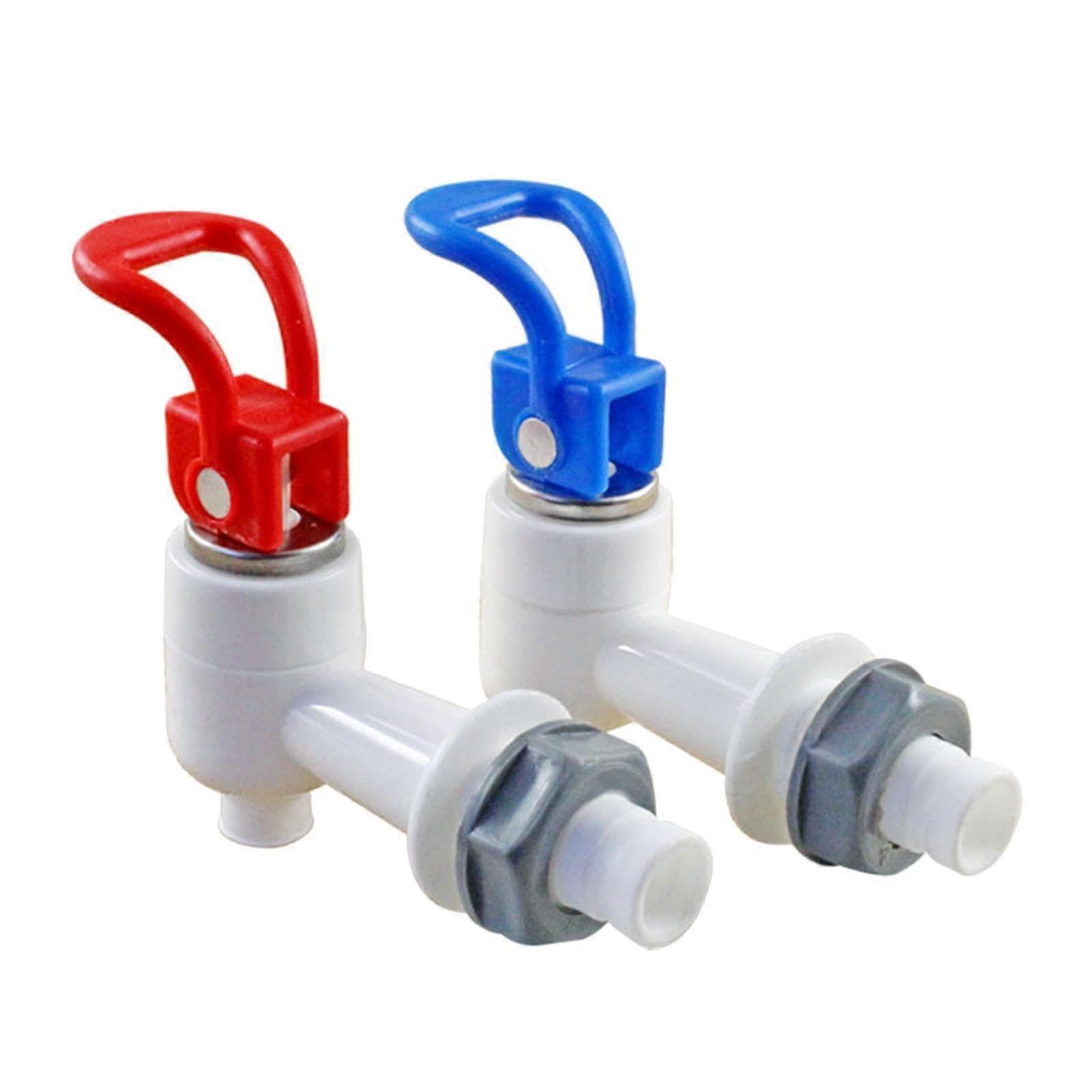 2X Universal Replacement Water Dispenser Faucet Set, Leakproof PP Spigot for Hot and Cold Control