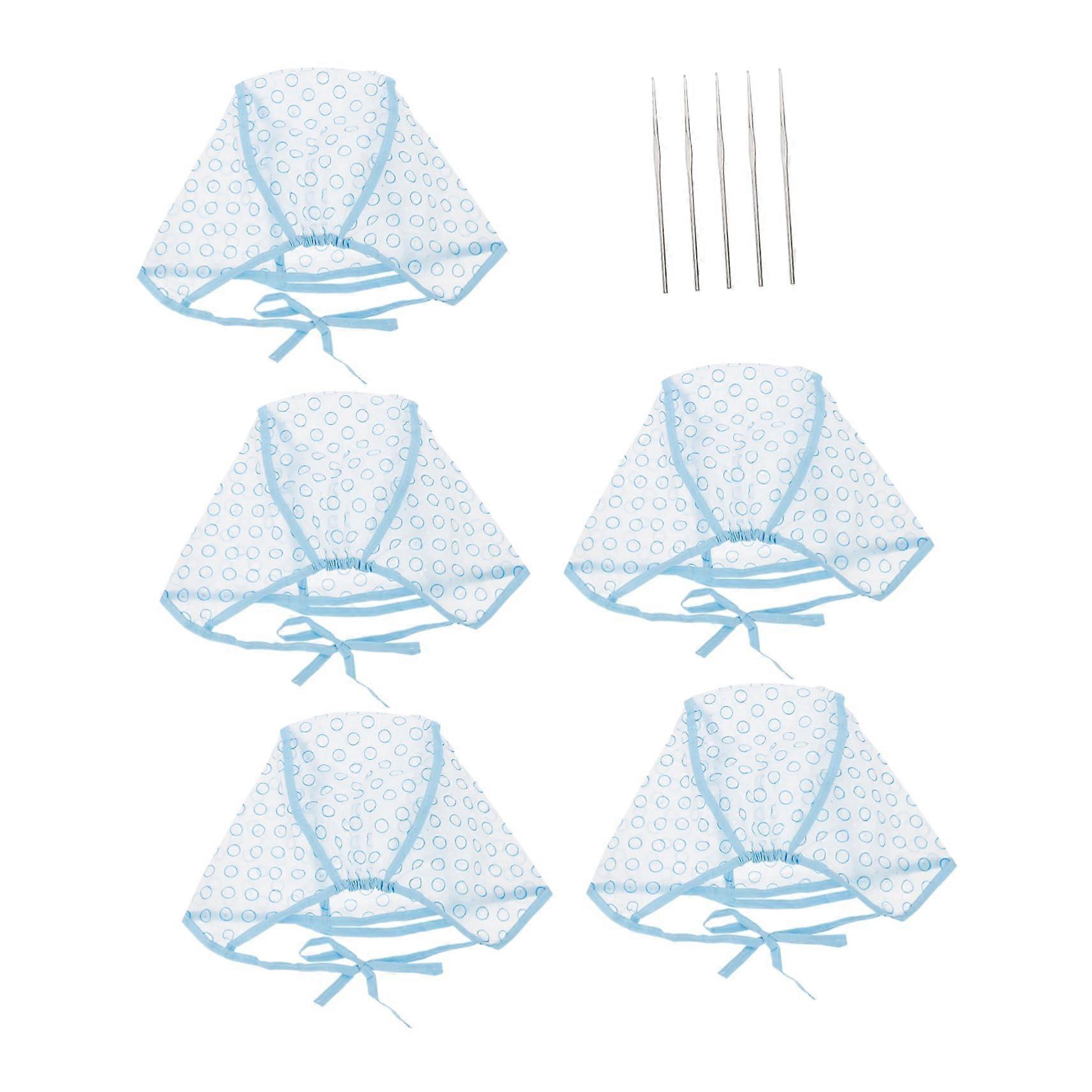 Hair Highlighting Cap Kit with Crochet Hooks, Reusable Elastic Fit for Salon and Home Use