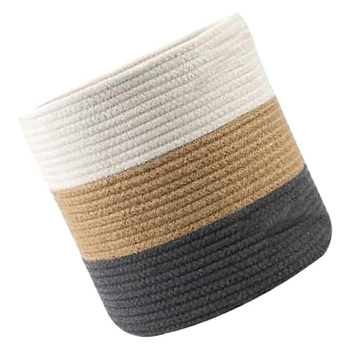 Large Cotton Rope Storage Basket with Large Capacity, Foldable Laundry Hamper for Clothes, Toys, Home Organization