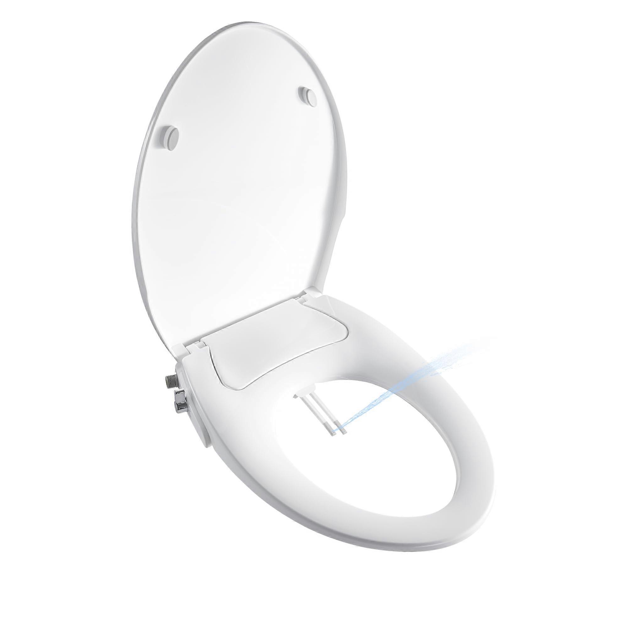 Bidet Toilet Seat Elongated NonElectric with Dual Wash Modes Soft Close Easy Install PG303A