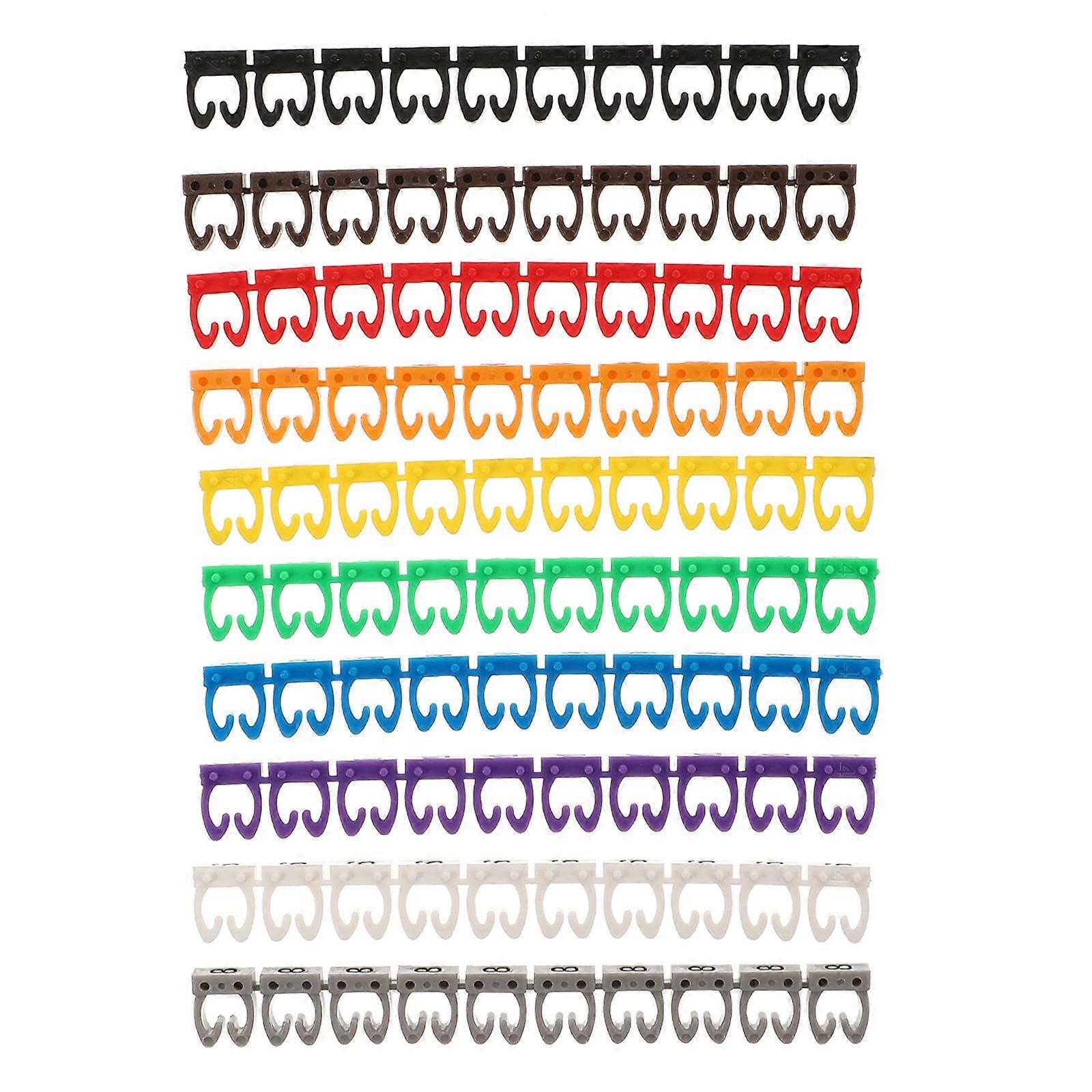 Multicolor Plastic Cable Labels for Cord Identification 400Pcs Pack