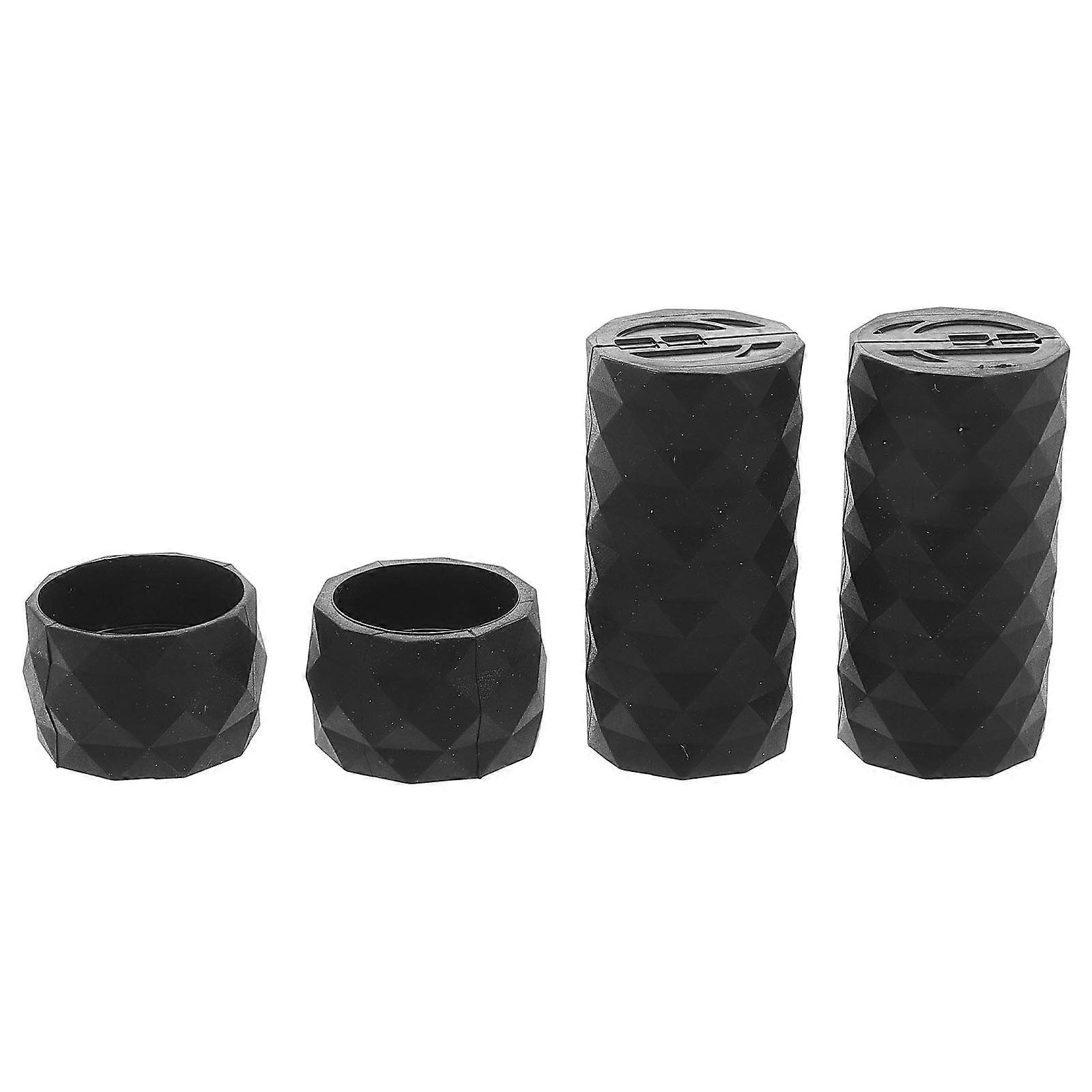 Silicone Bike Handlebar Grip Loop NonSlip Comfortable 4pcs Black