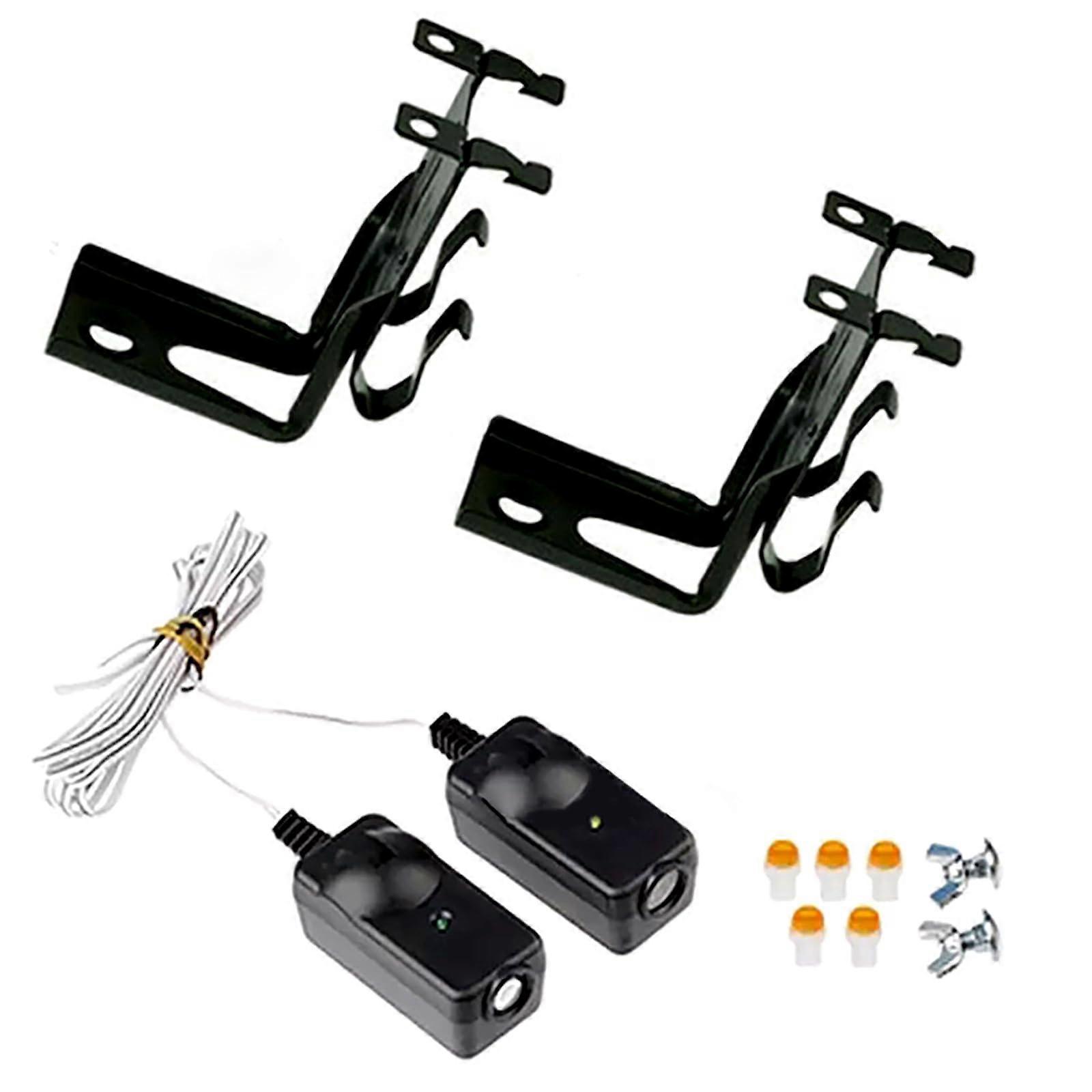 Garage Door Safety Sensors Replacement Kit with Brackets, Automatic Obstacle Detection