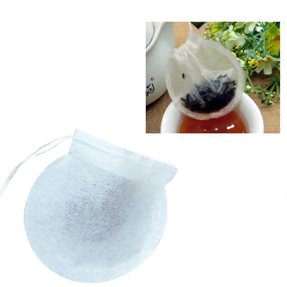 100Pcs Wood Pulp Tea Bag for Brewing Disposable White Filter Paper