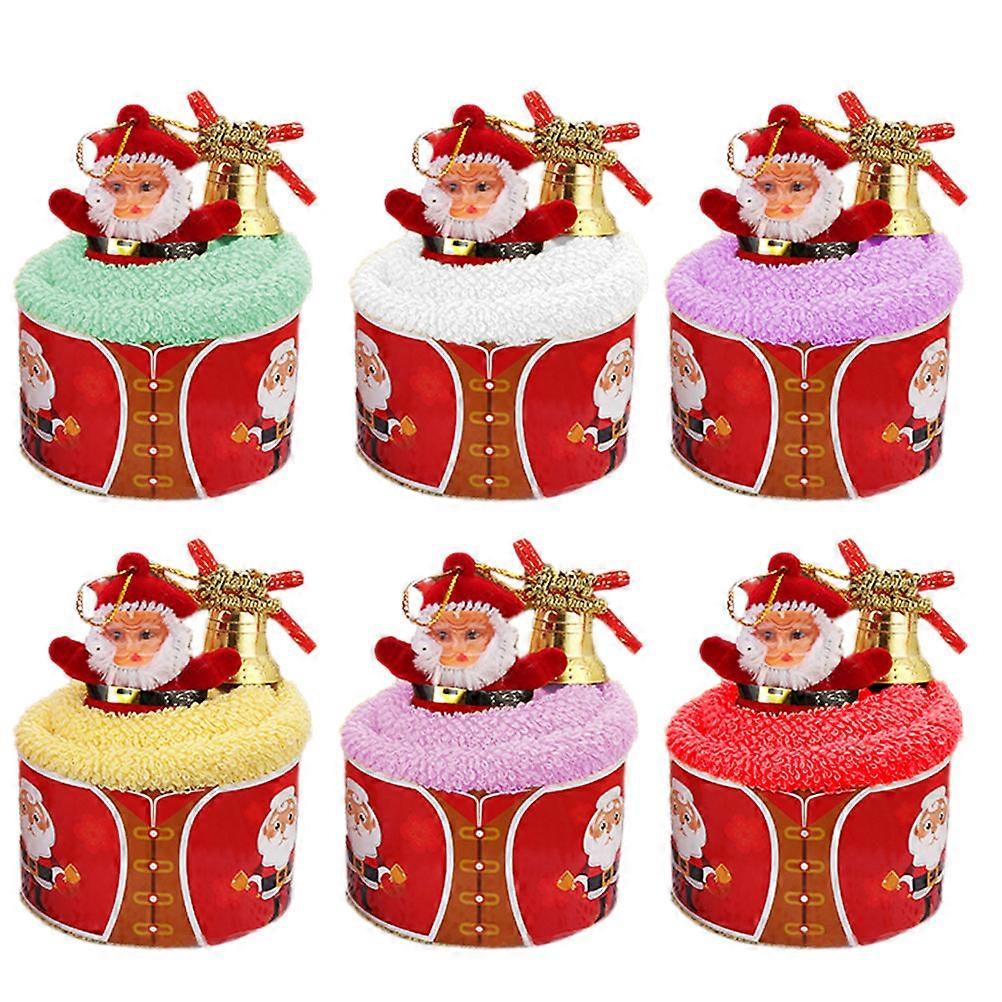 Christmas Towels Creative Cake Shape Towel for Cleaning Use