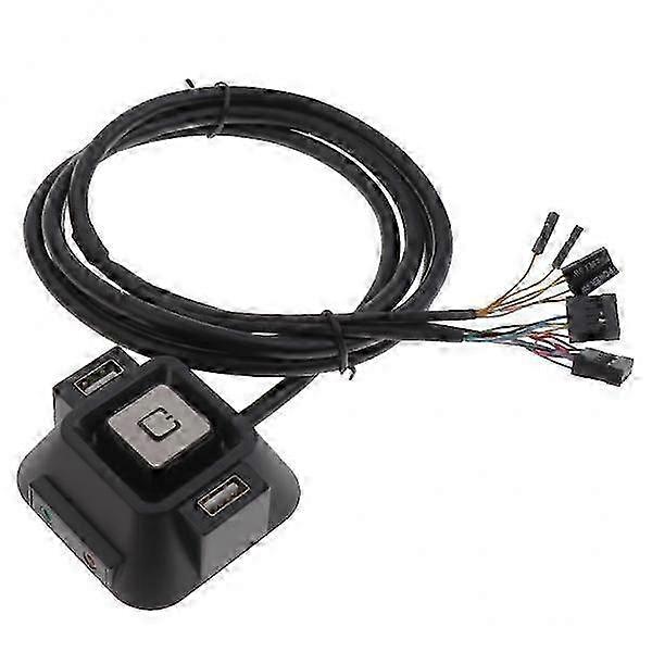 2-3pack Desktop PC Computer Power Switch & USB Port Reset Button&3.5mm Audio 25-26