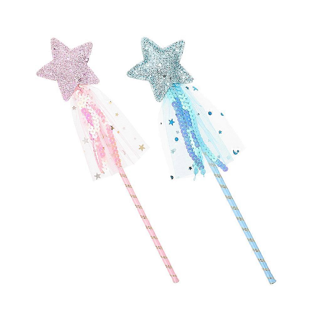 Fairy Stick Star Shape for Performance 2Pcs Bright and