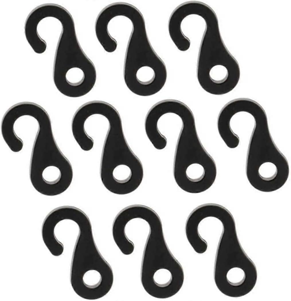 10-Piece Plastic S-Shaped Camping Tent Hook Set