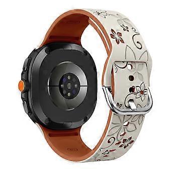 Dual Color Carved Silicone Strap For Samsung Galaxy Watch8 44mm/40mm/8 Classic 46mm Replacement Watc