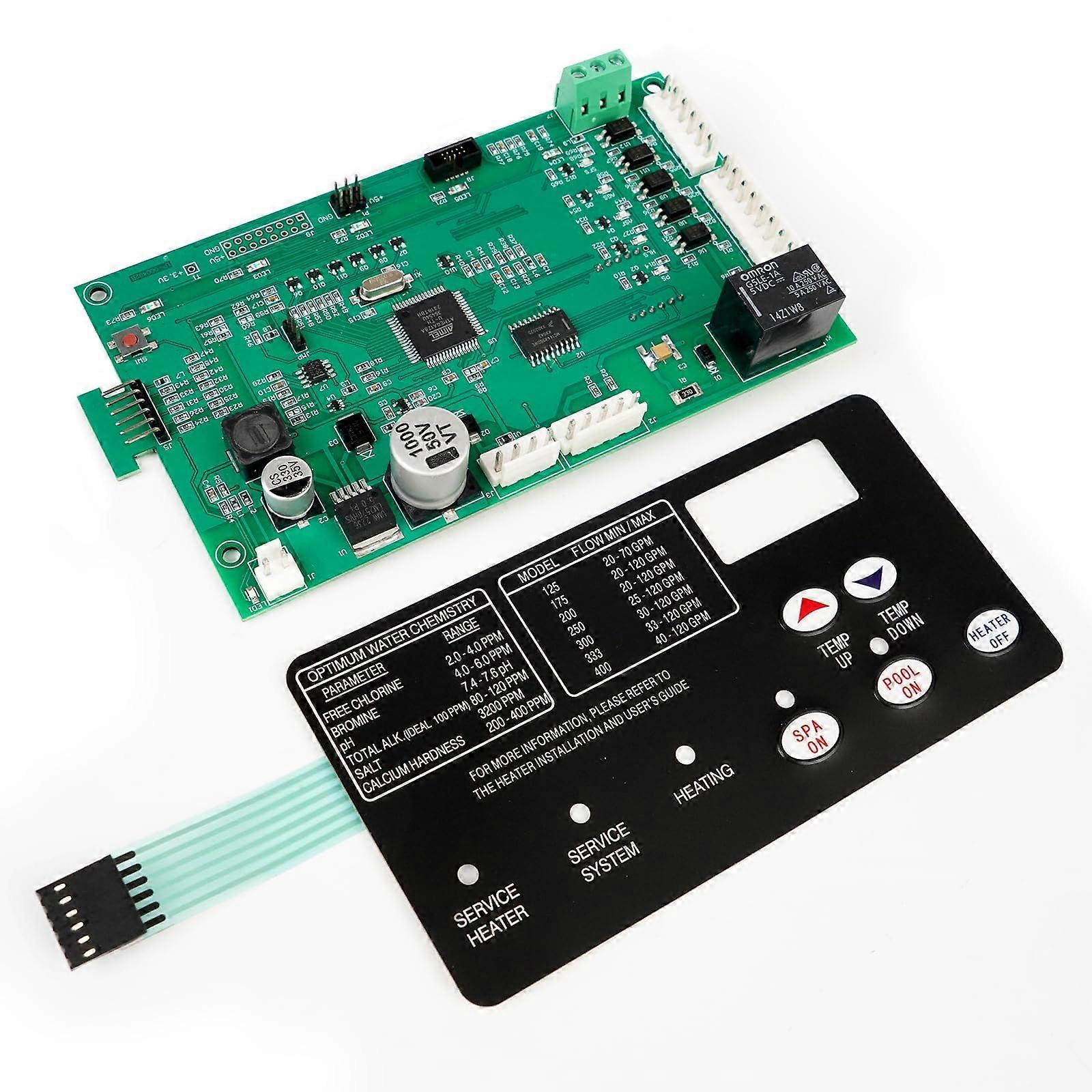 Pool Heater Control Board Kit 420020007S with 472610Z Switch Pad for Pentair Mastertemp MaxETherm