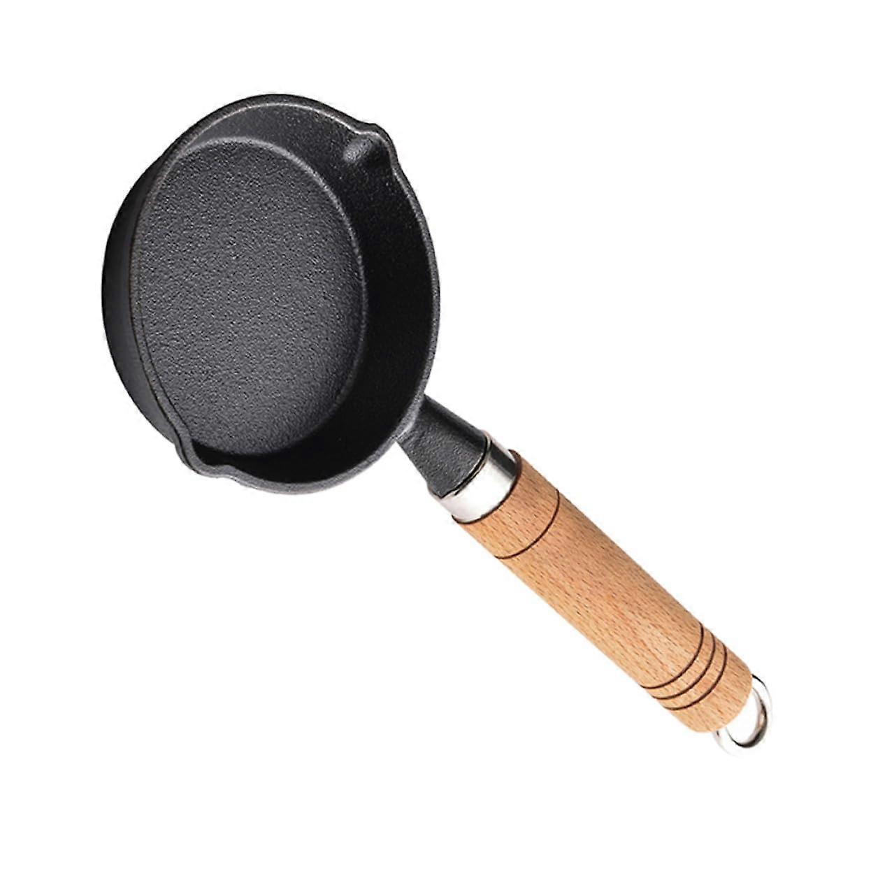 Mini Egg Frying Pan Cast Iron Nonstick Surface for Breakfast Omelets Induction Hob Cooking