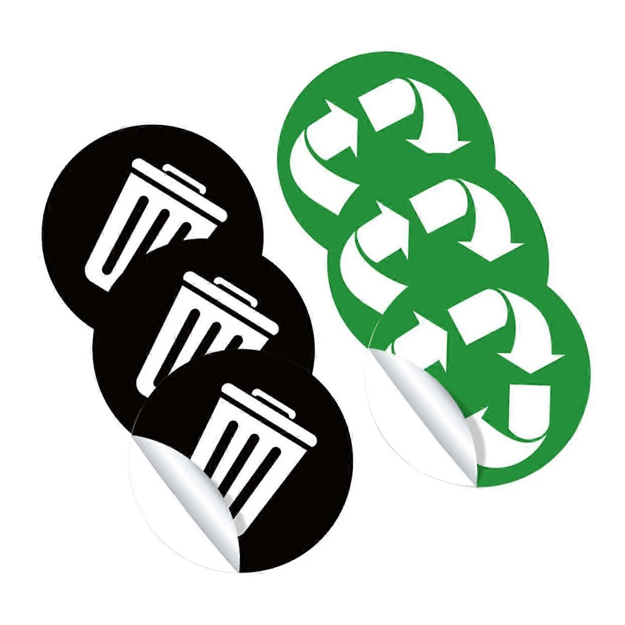 Trash Can Decals SelfAdhesive Garbage Sorting Stickers for Easy Waste Classification Home Office