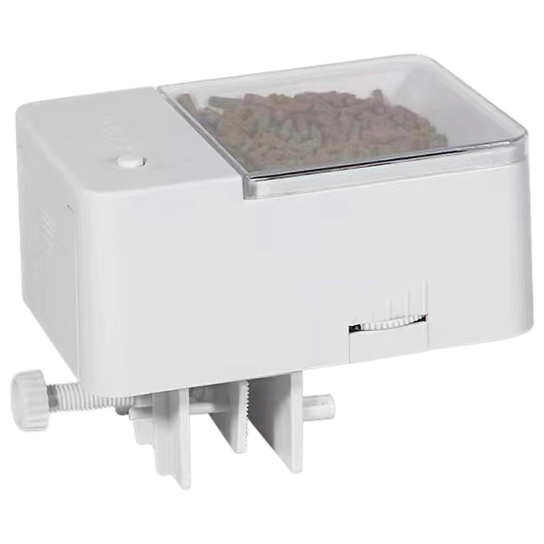 Automatic Fish Feeder with Timer, Battery Operated Aquarium Dispenser, Adjustable Portion Control for Travel