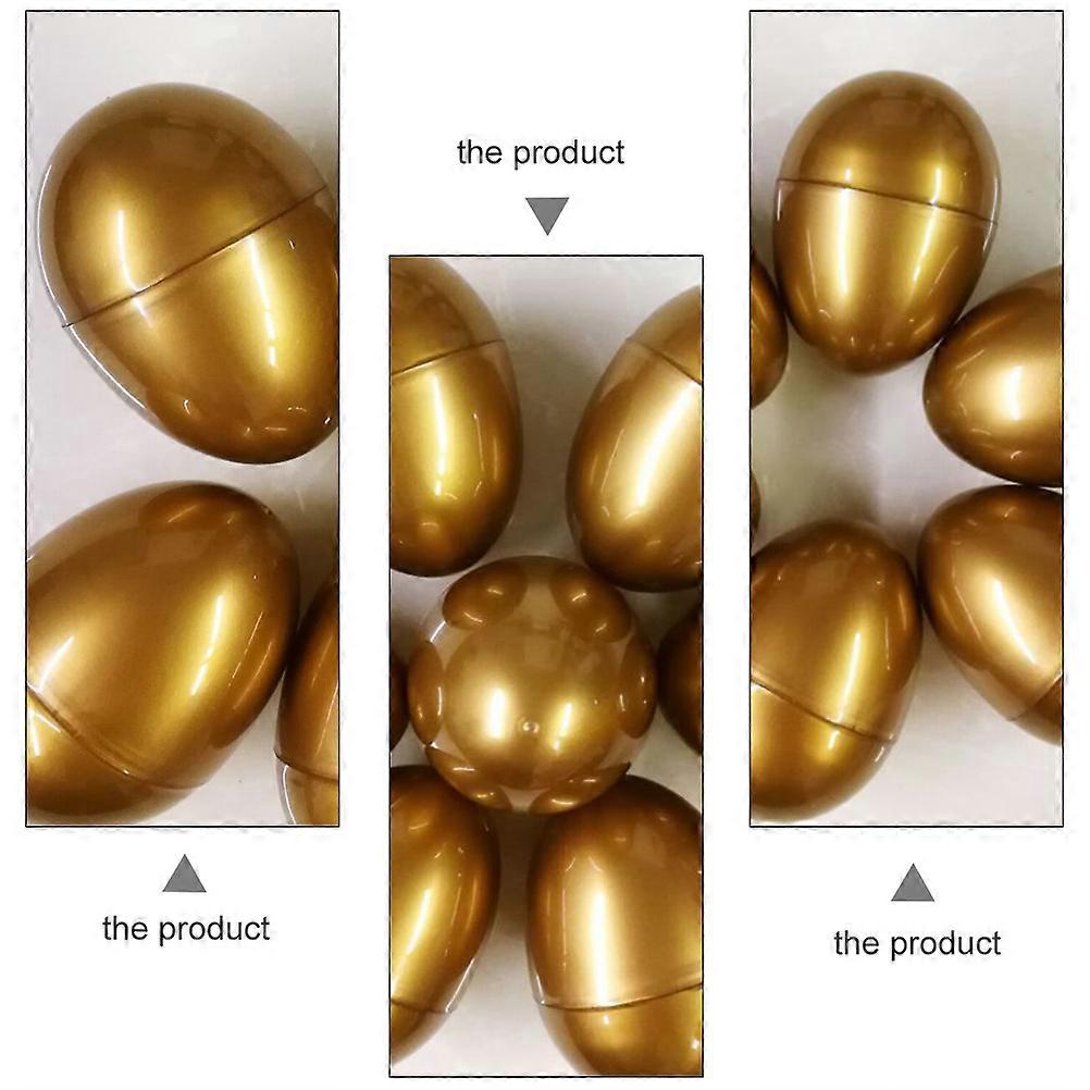 Plastic Easter Eggs Golden for Easter Use 6Pcs Pack