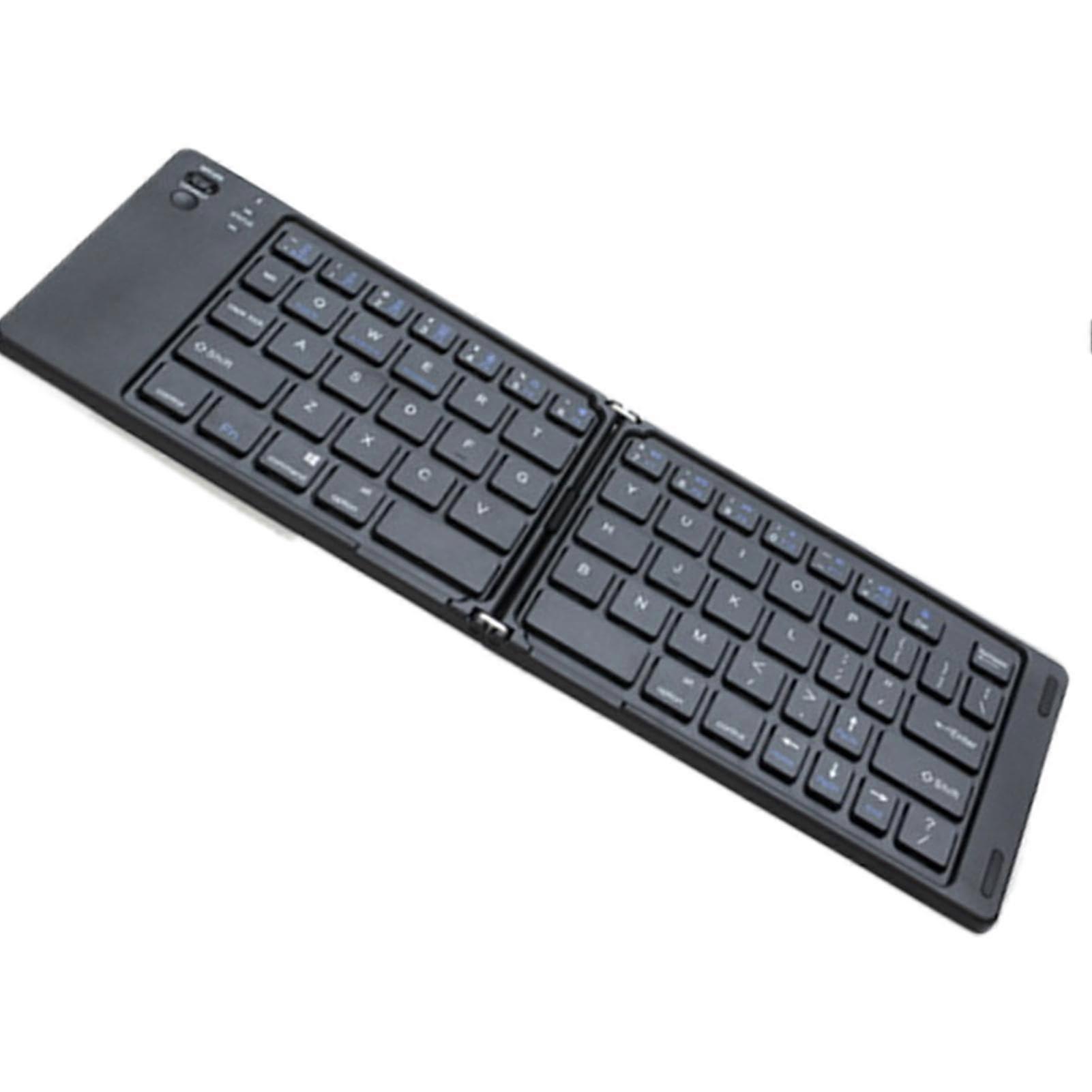 Foldable Wireless Keyboard Rechargeable Bluetooth Slim Compact Design for Tablet Smartphone Travel