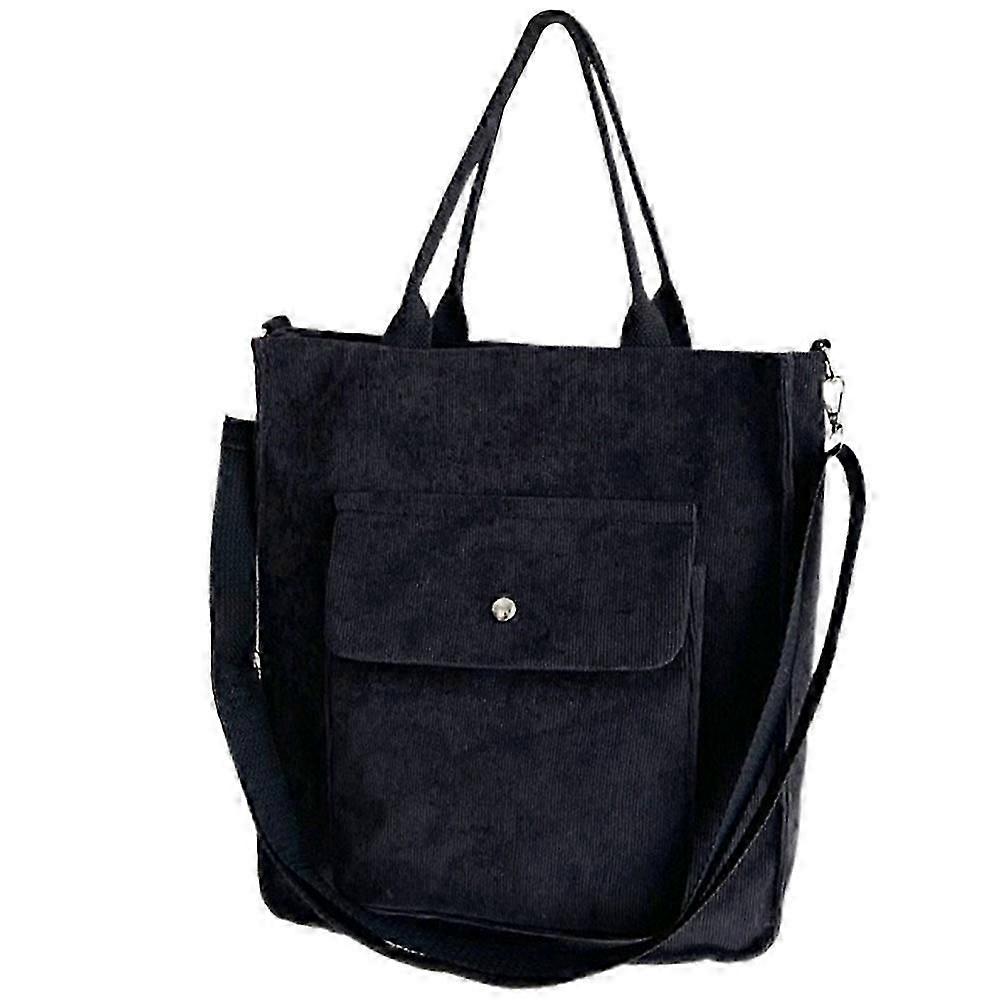 Black Large Single-Shoulder Bag for Outdoor Use 2Pcs Handbag