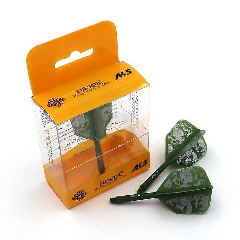 Rust Integrated Dart Flights Green Skeleton Shape Durable for Steel Tip Darts Precision Stability