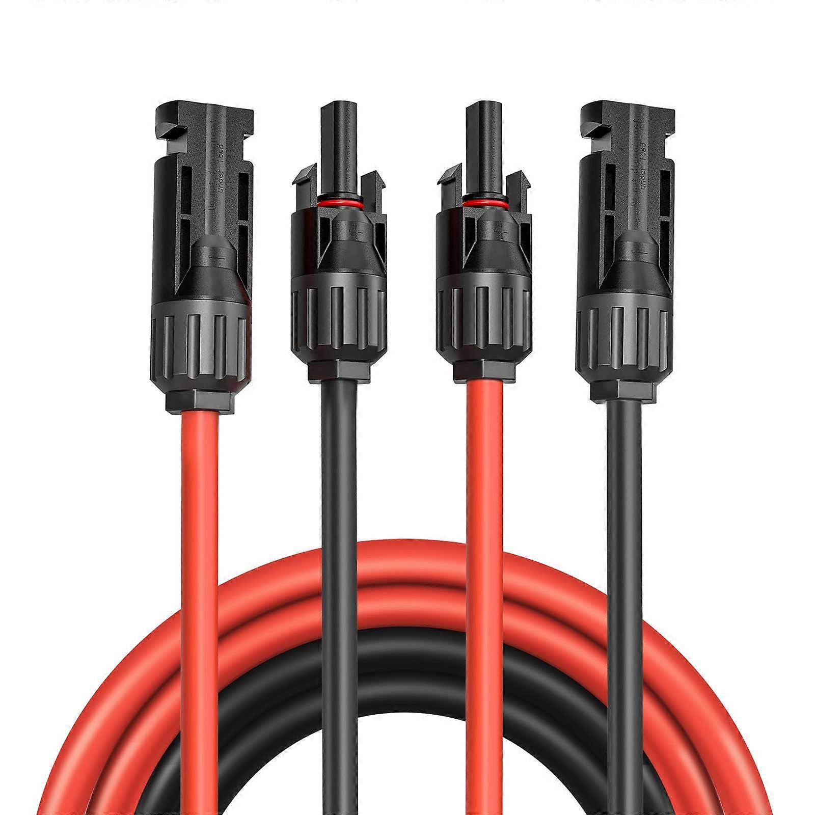 4mm² Solar Panel Extension Cable with MC4 Connectors, IP68 Waterproof UV Resistant PV Wire 5M