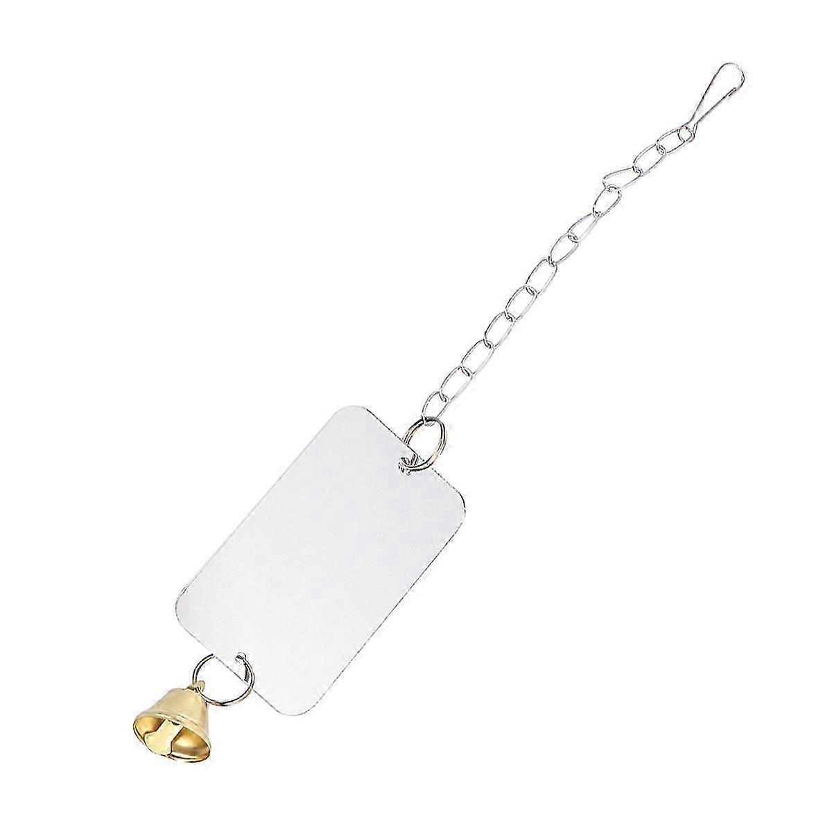 Durable Parrot Cage Mirror with Bell for Parakeets & Cockatiels