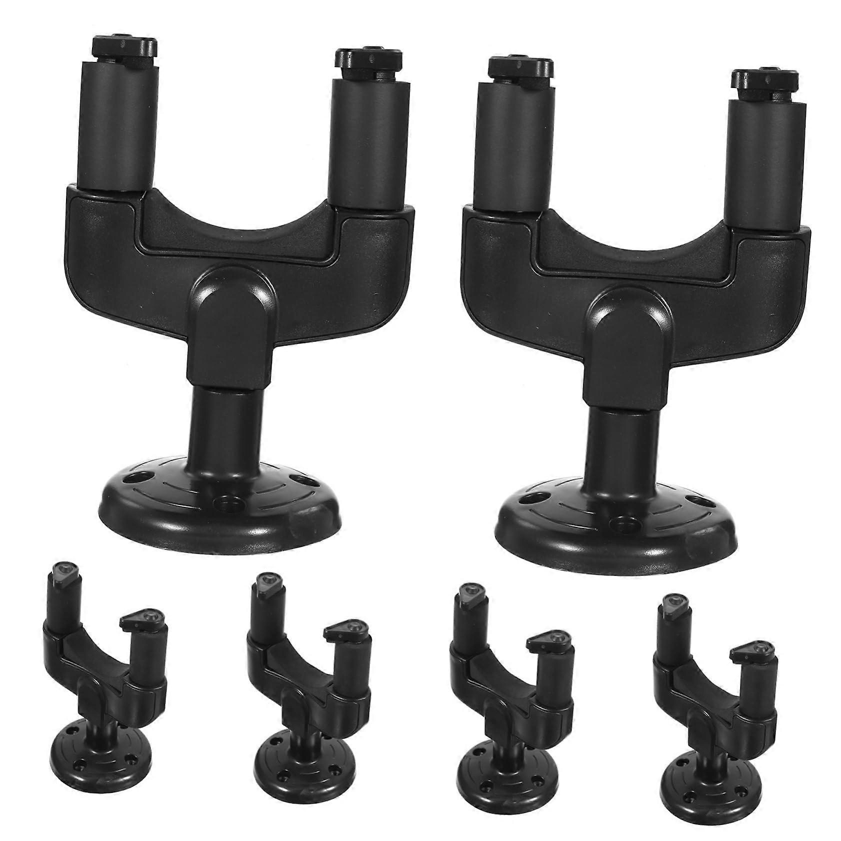 6pcs Automatic Locking Guitar Wall Mount Rack Set with Protective Rubber Padding