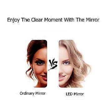 8 Inch Wall Mounted Makeup Mirror with LED Lights, 7X Magnifying Hardwired Bathroom Mirror, Matte Black 360° Swivel Extendable Arm Design