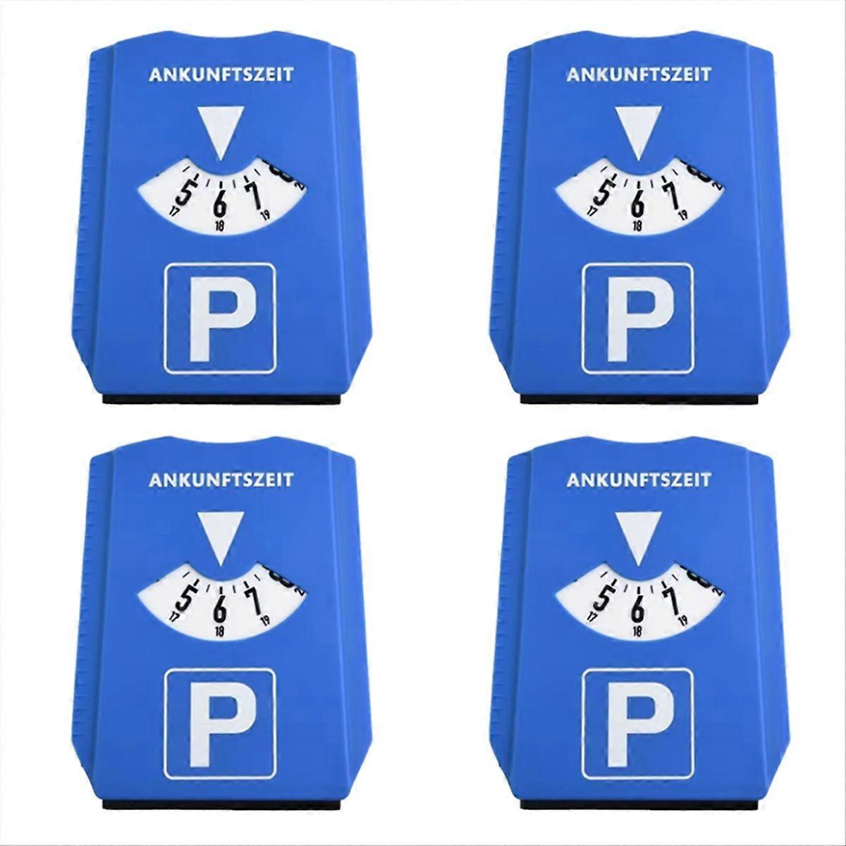 4pcs Car Parking Disc Timer Clock Arrival Time Display