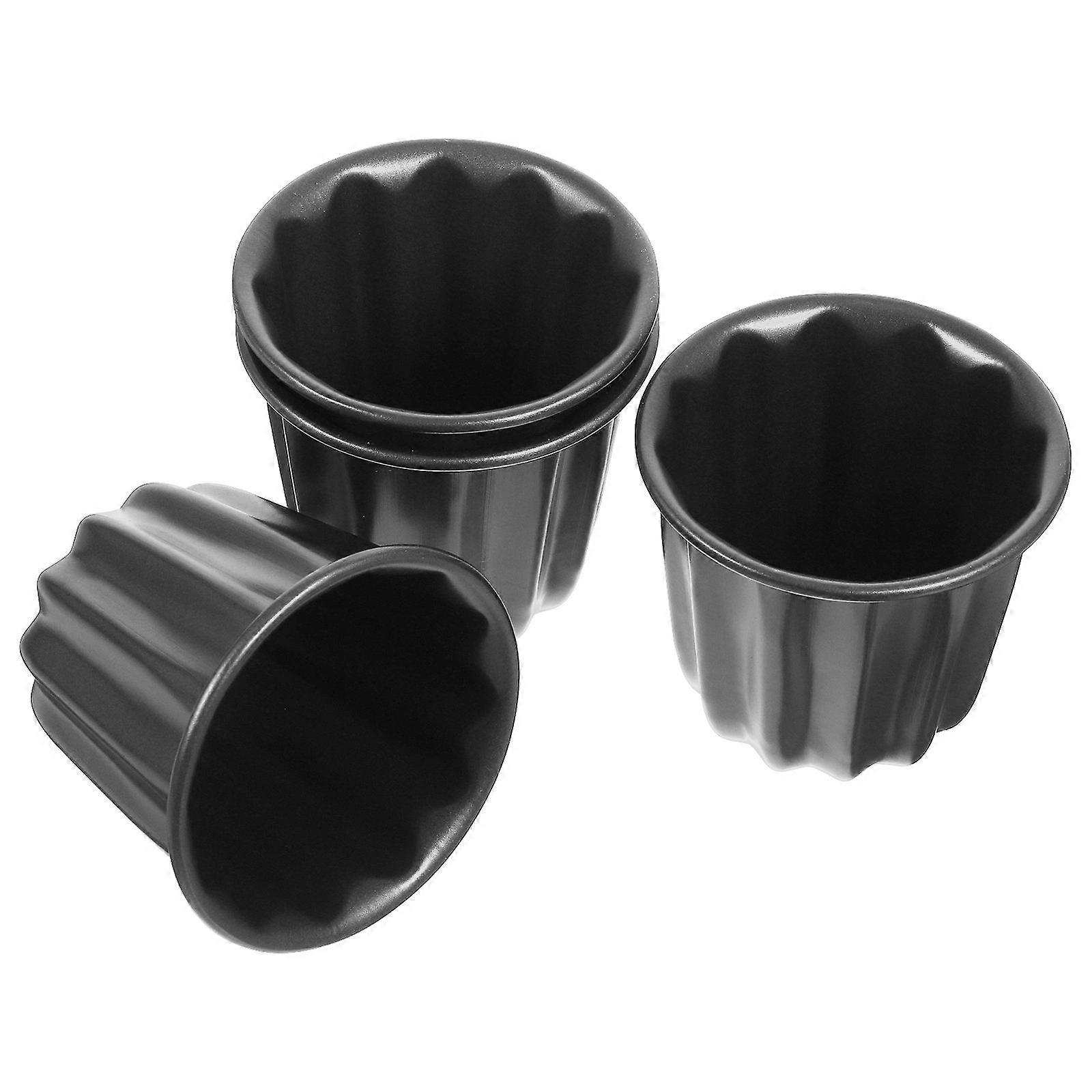 Muffin Cups Molds Commercial Use Coating Fluted Pattern Baking 4Pcs