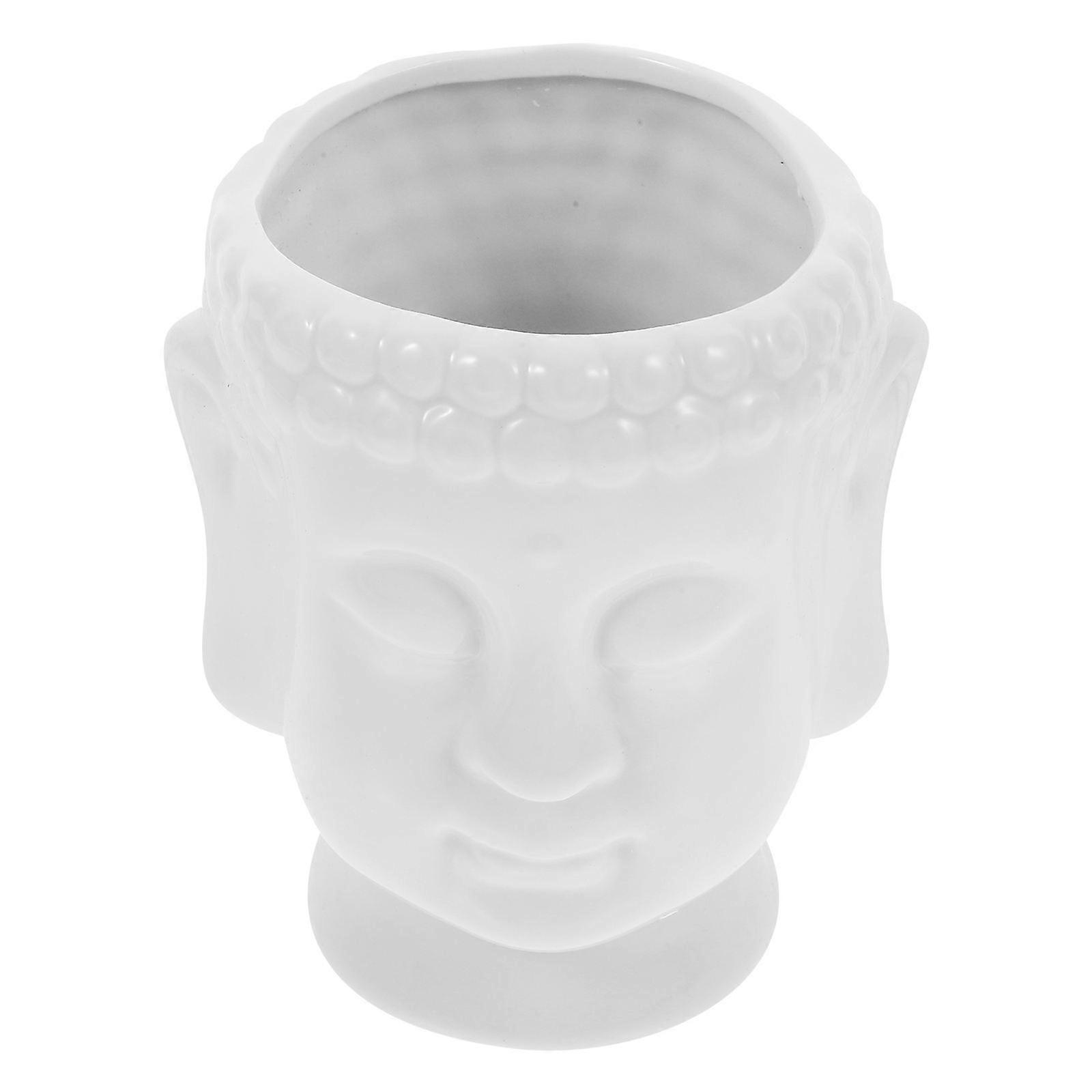 Creative Buddha Statue Flowerpot for Home Garden Cement 1Pcs