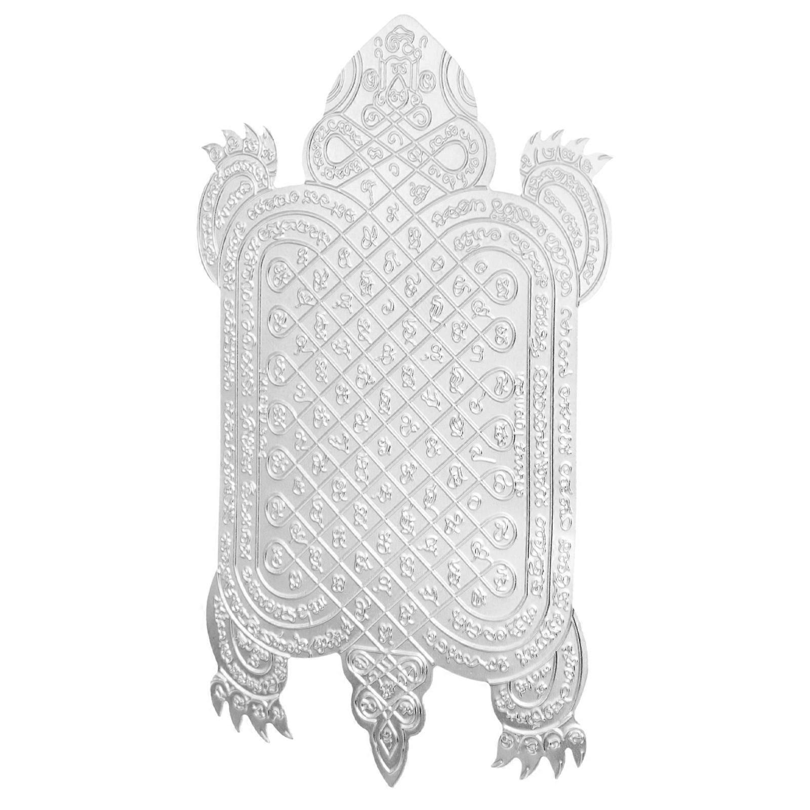 Treasure Turtle Amulet Phone Case Patch for Prosperity Silver Metal