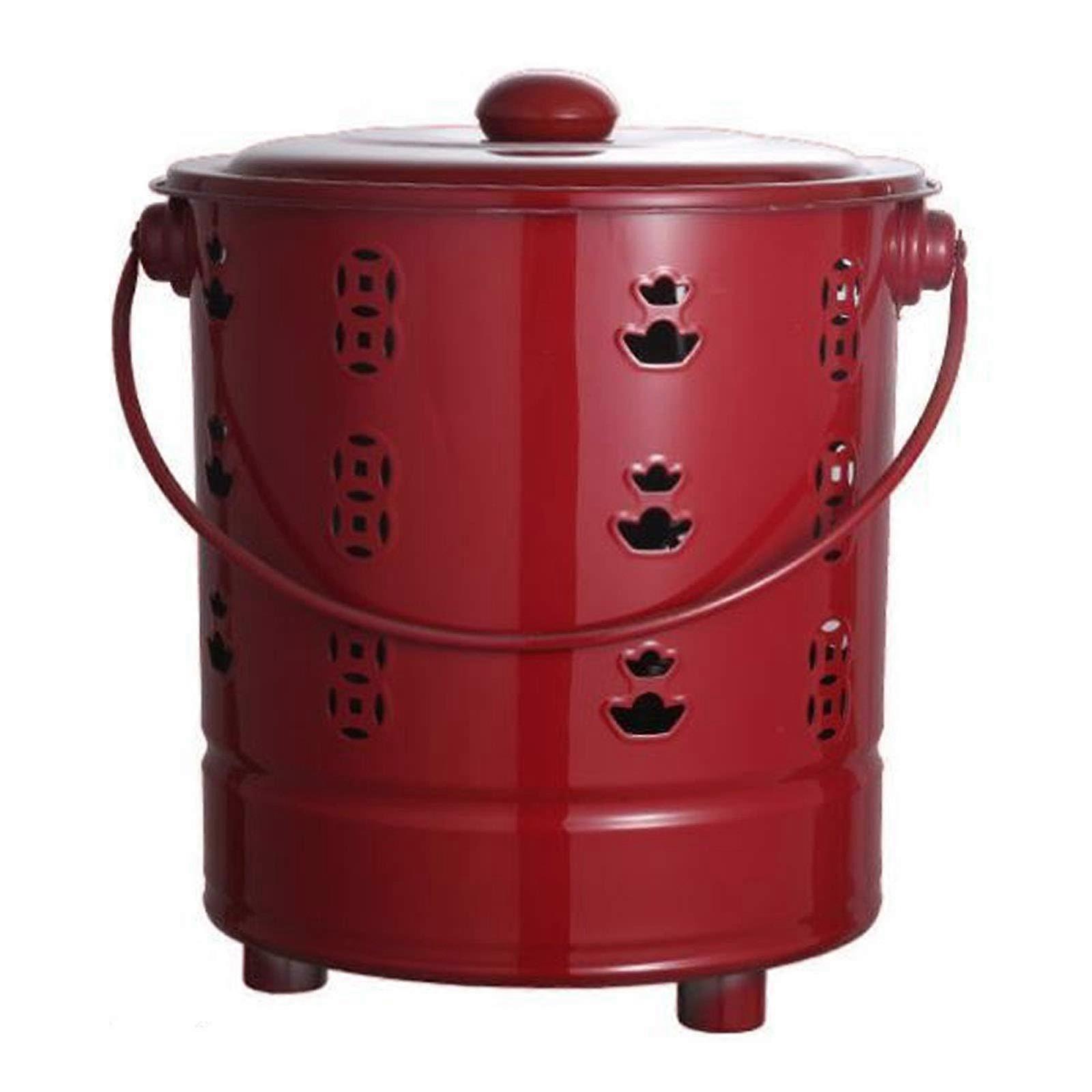 Compact Storage Organizer 26x28cm Small Red Container for Tools and Accessories