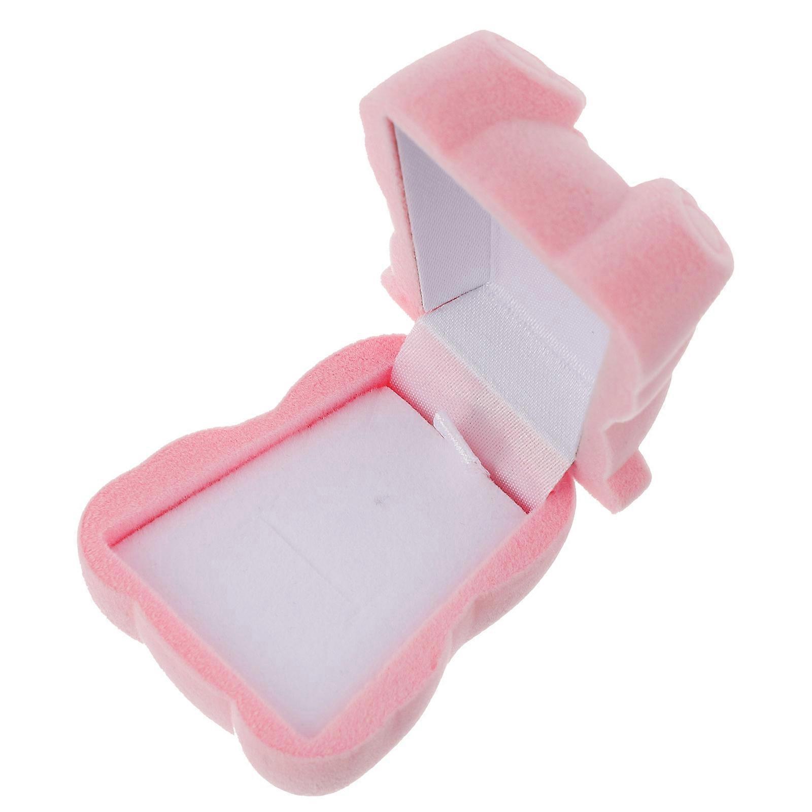1pc Simulate Bear Shape Ring Boxes Creative Engagement Valentine's Day Ring Case